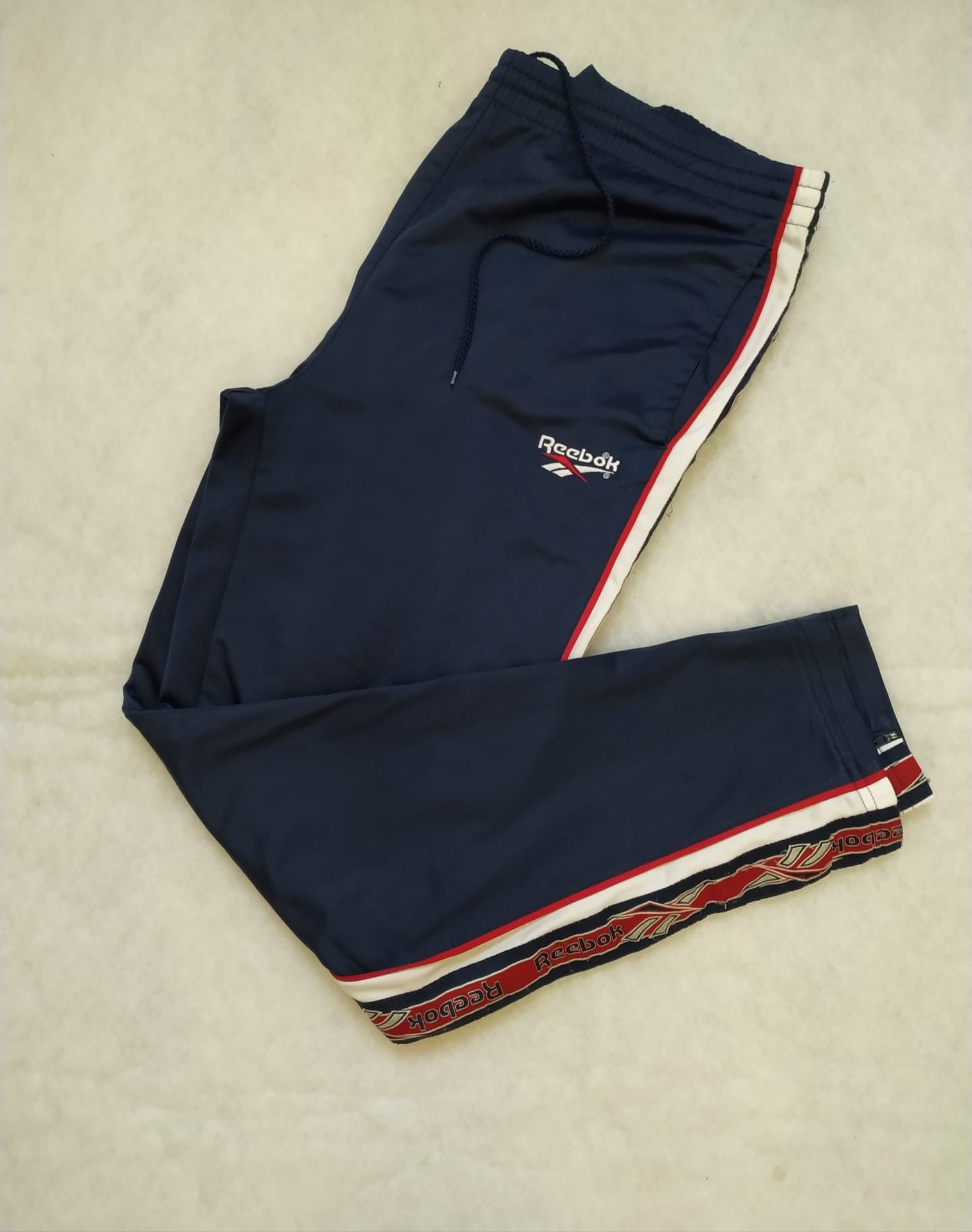 Reebok × Vintage Reebok vintage sweatpants navy taped 80s 70s 90s Size US 36 / EU 52 - 1 Thumbnail