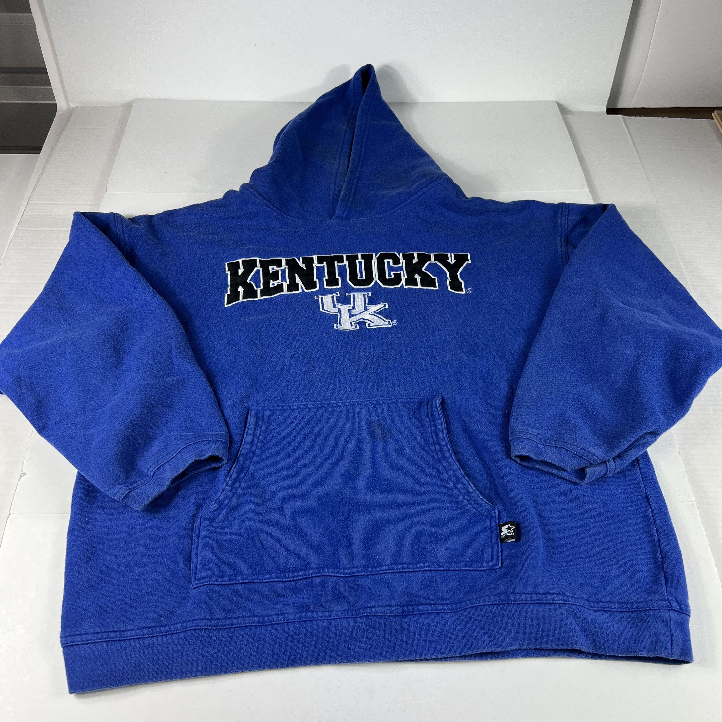 Starter VTG Starter Kentucky Wildcats Sweatshirt Blue Faded Hoodie Size US L / EU 52-54 / 3 - 1 Thumbnail