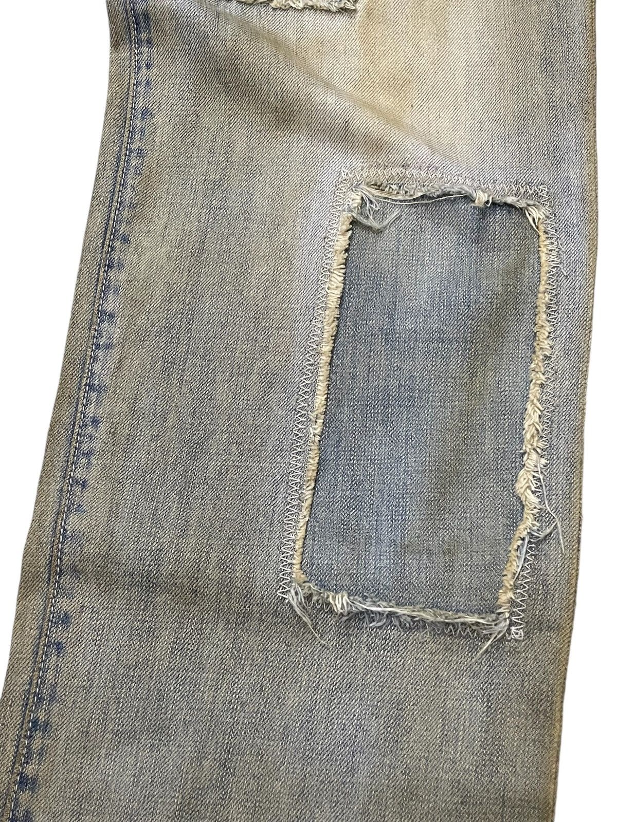 GOSTAR DE FUGA × Hysteric Glamour × Junya Watanabe 6RageBlue Japan Patchwork Distressed Muddy Wash Jeans Size US 34 / EU 50 - 6 Thumbnail