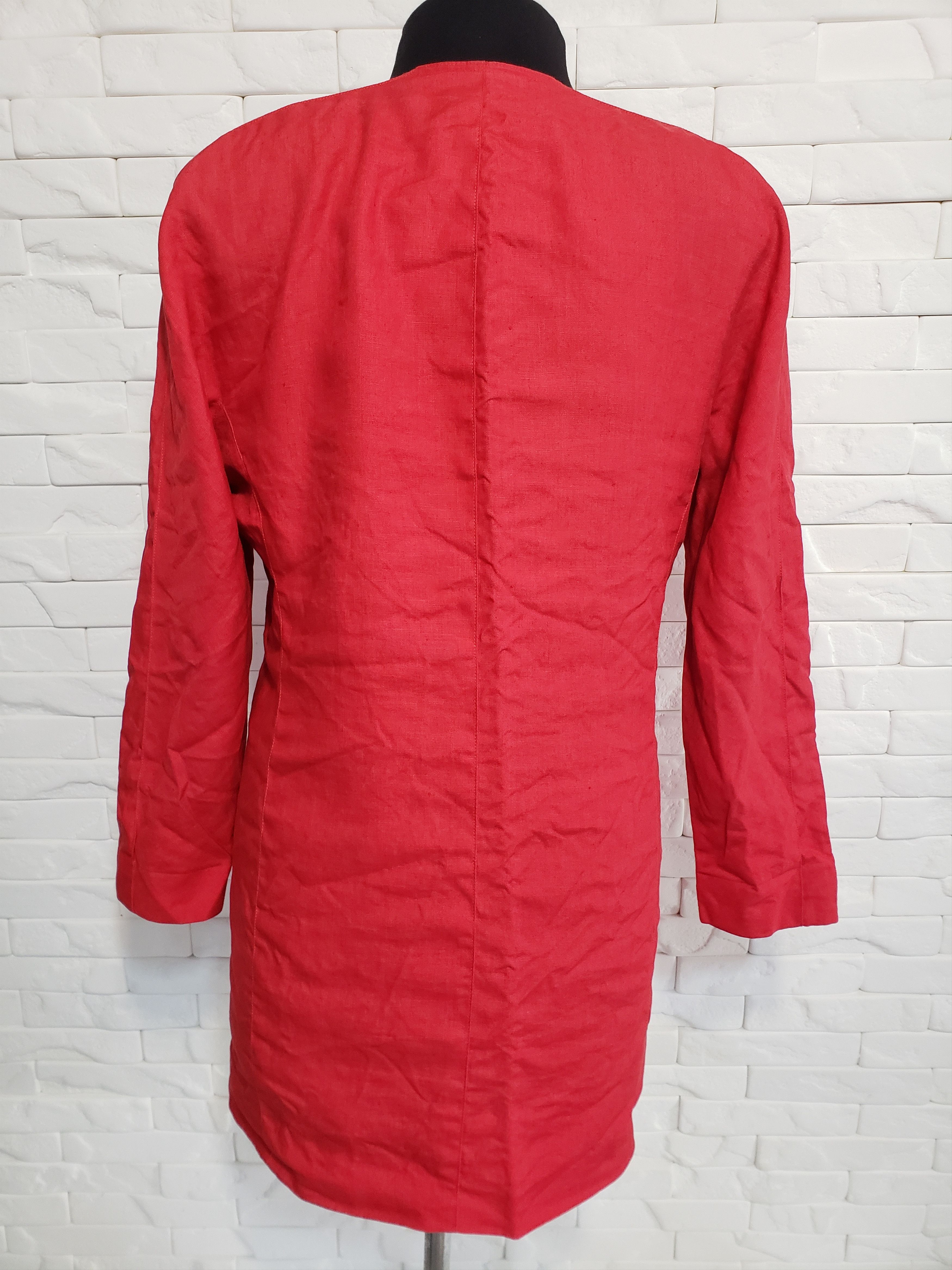 Designer Stylish women's jacket made of linen fabric. Size L / US 10 / IT 46 - 4 Thumbnail