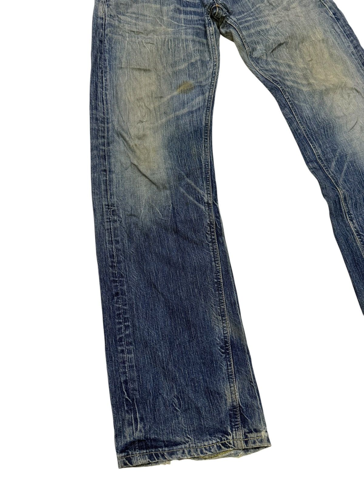 Edwin Vintage Edwin 503 Blue Trip Japan Distressed Loose Jeans Size US 32 / EU 48 - 5 Thumbnail