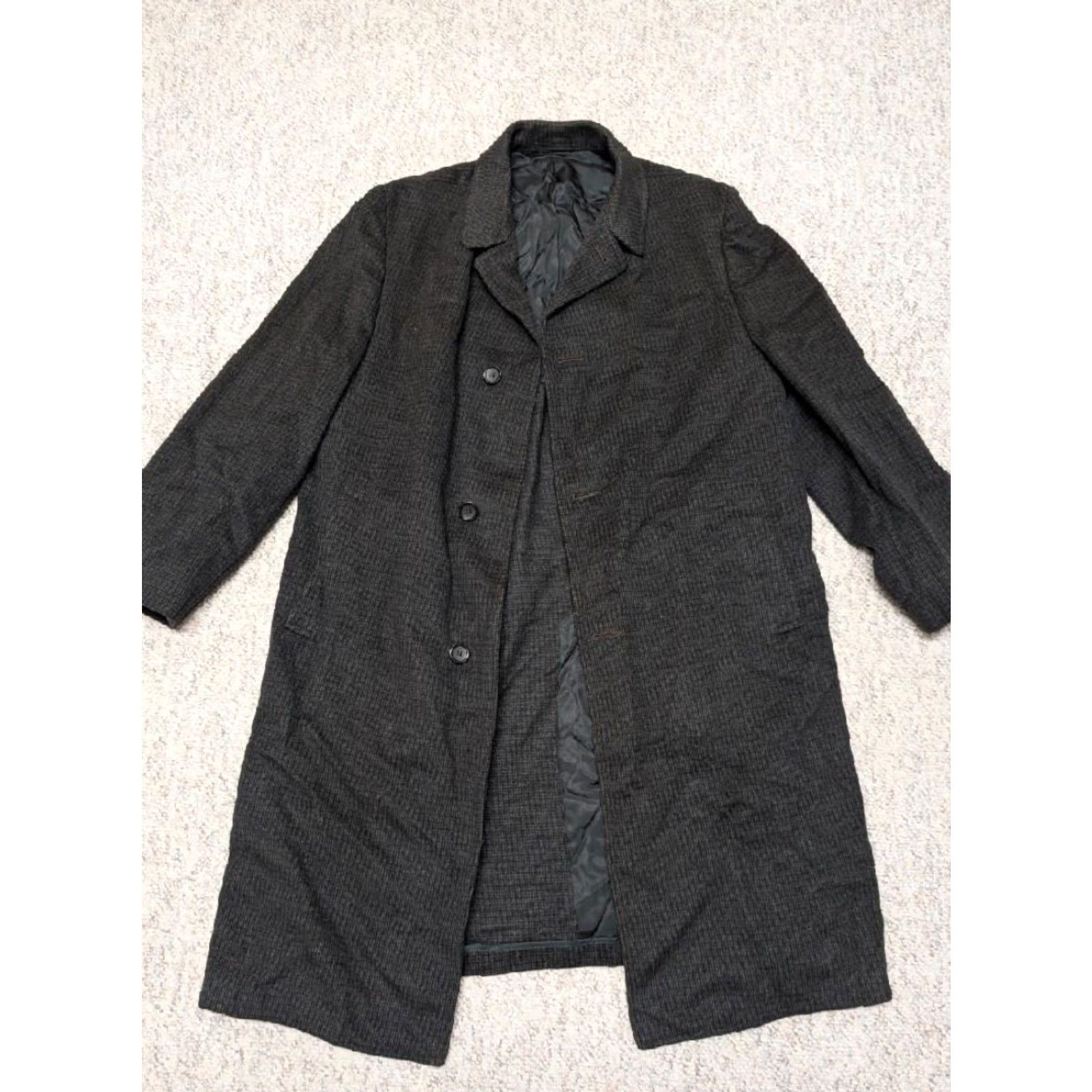 Vintage VINTAGE Richman Brothers Overcoat Shirt Mens 44 Black Plaid Wool Wool Coat 1960s 1960s overcoat check Size US L / EU 52-54 / 3 - 4 Thumbnail