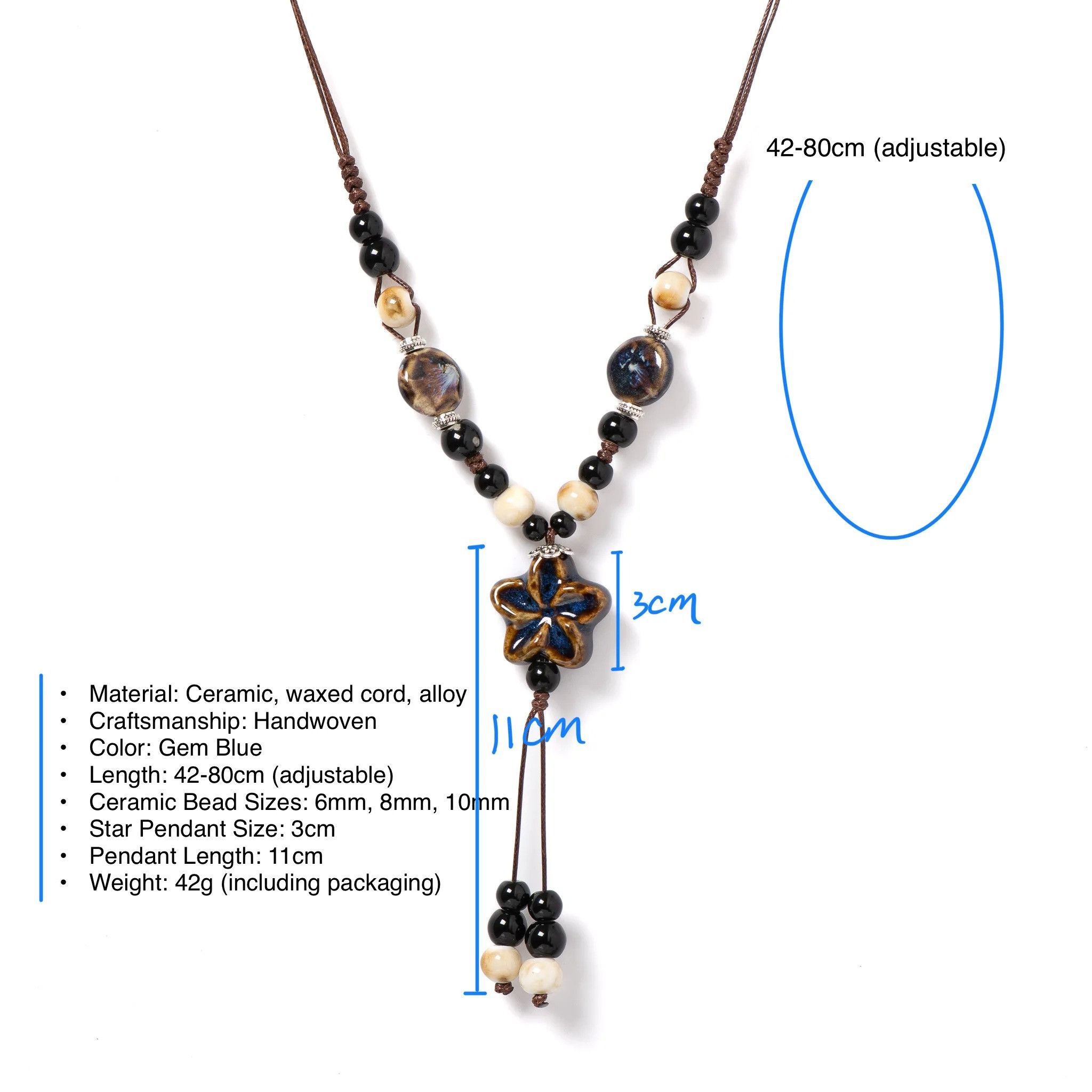 Handmade Flower Pendant Necklace Handmade Jewelry Gift For Her Size ONE SIZE - 6 Thumbnail