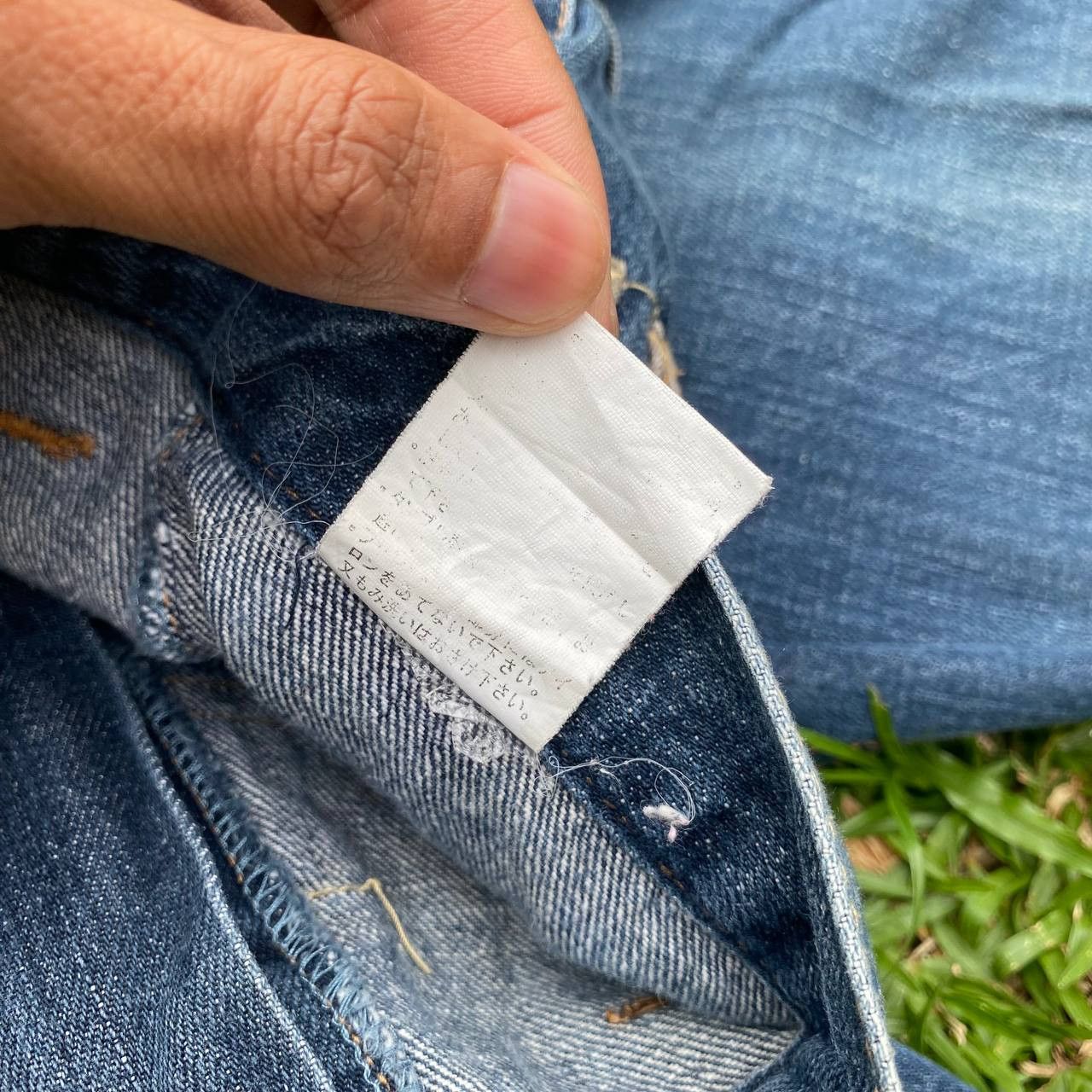 If Six Was Nine × Le Grande Bleu (L.G.B.) Dominate Handcrafted Double Waisted Jeans Size US 33 - 7 Thumbnail