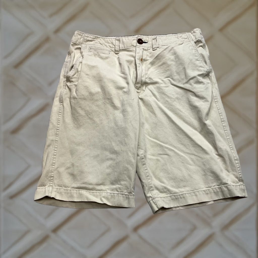 American Eagle Outfitters American Eagle Longboard Chino Shorts Mens 31 Light Beige Khaki 11" Inseam Solid Size US 31 - 1 Thumbnail
