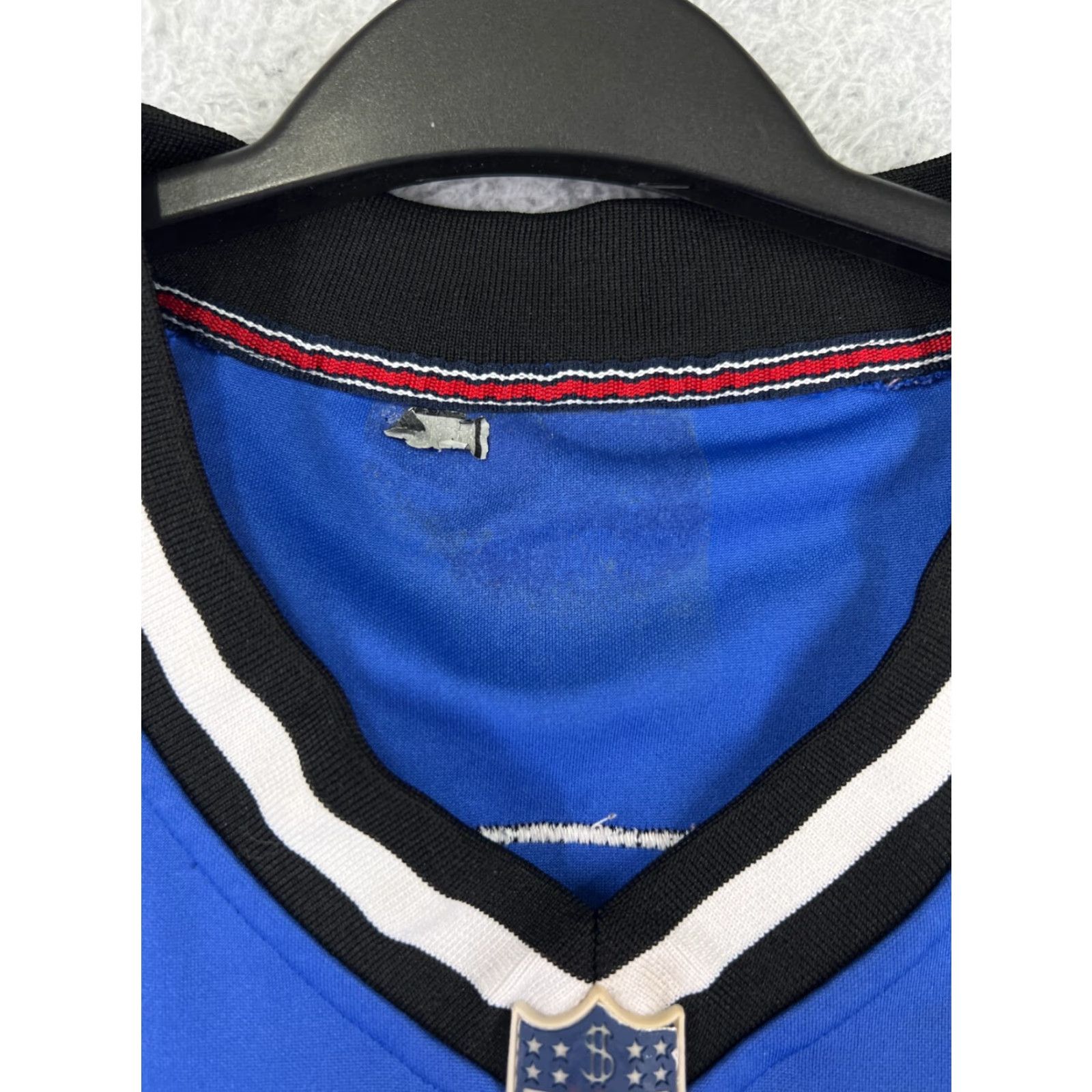 Vintage VINTAGE Imperious Jersey Mens L Blue Black G Wreck-Crew 90s Hip Hop Button-Up Short Sleeve Polyester Casual Shirt Size US L / EU 52-54 / 3 - 3 Thumbnail