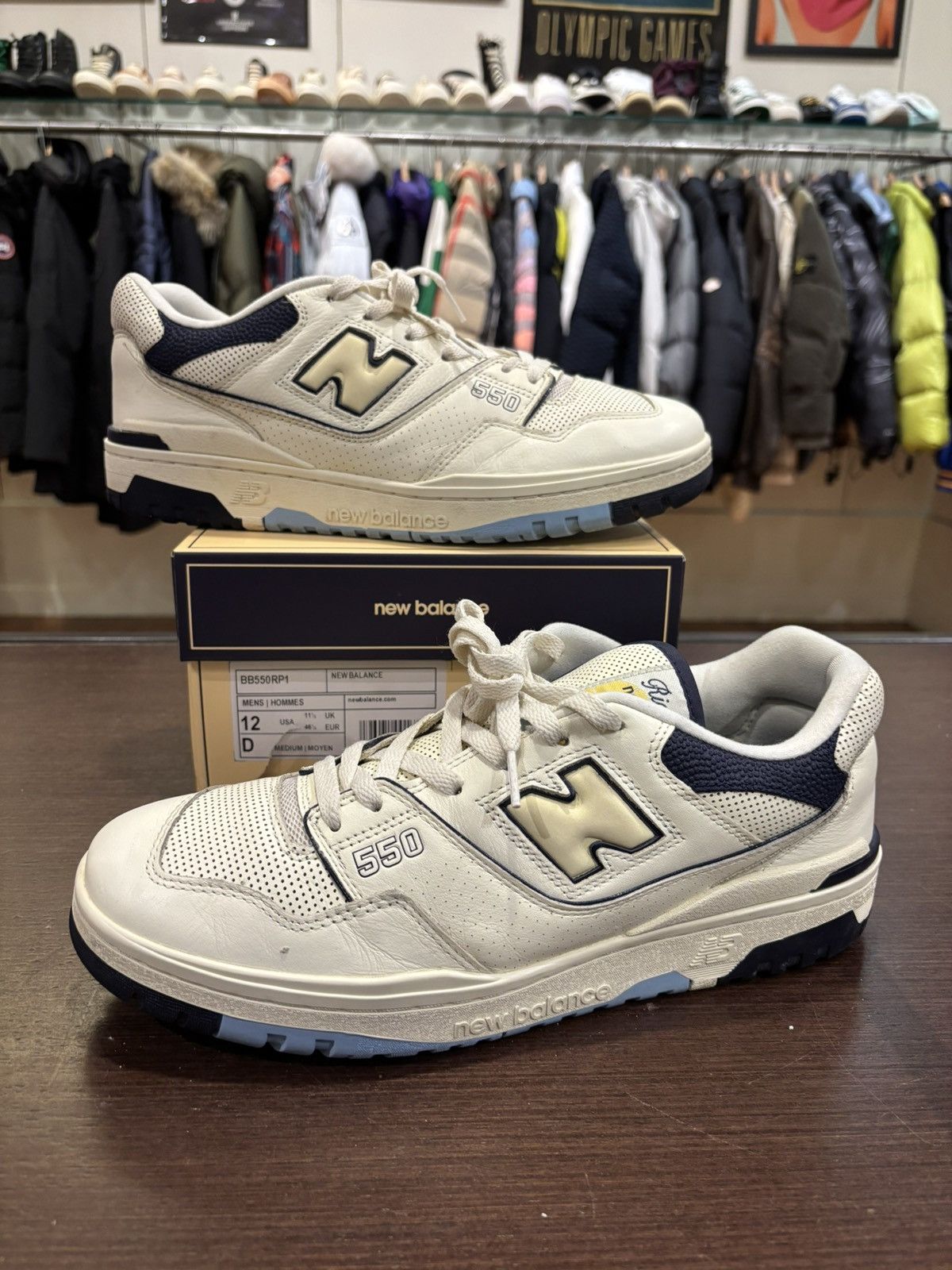 New Balance New Balance 550 ‘Navy Light Blue’ Size US 12 / EU 45 - 1 Thumbnail