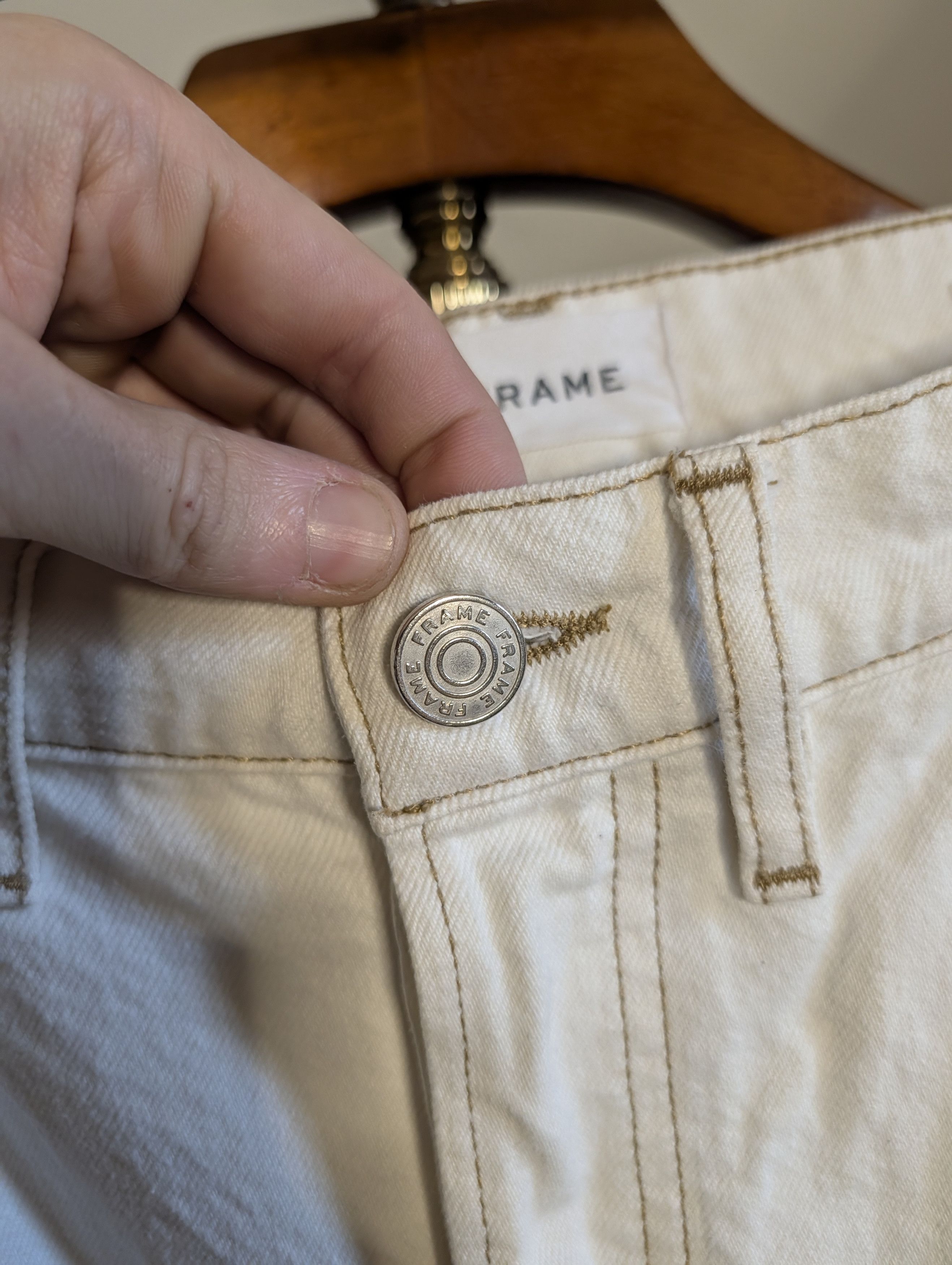 Frame Double knee carpenter jeans white Le Slouch 28 Size US 30 / EU 46 - 5 Thumbnail