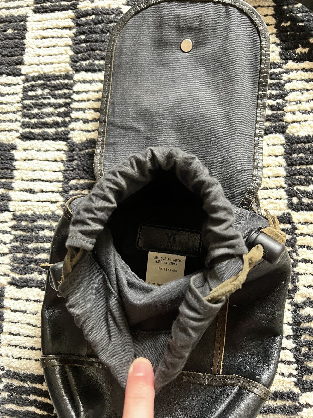 Y's × Yohji Yamamoto 2004 Black Leather Bag Size ONE SIZE - 5 Thumbnail