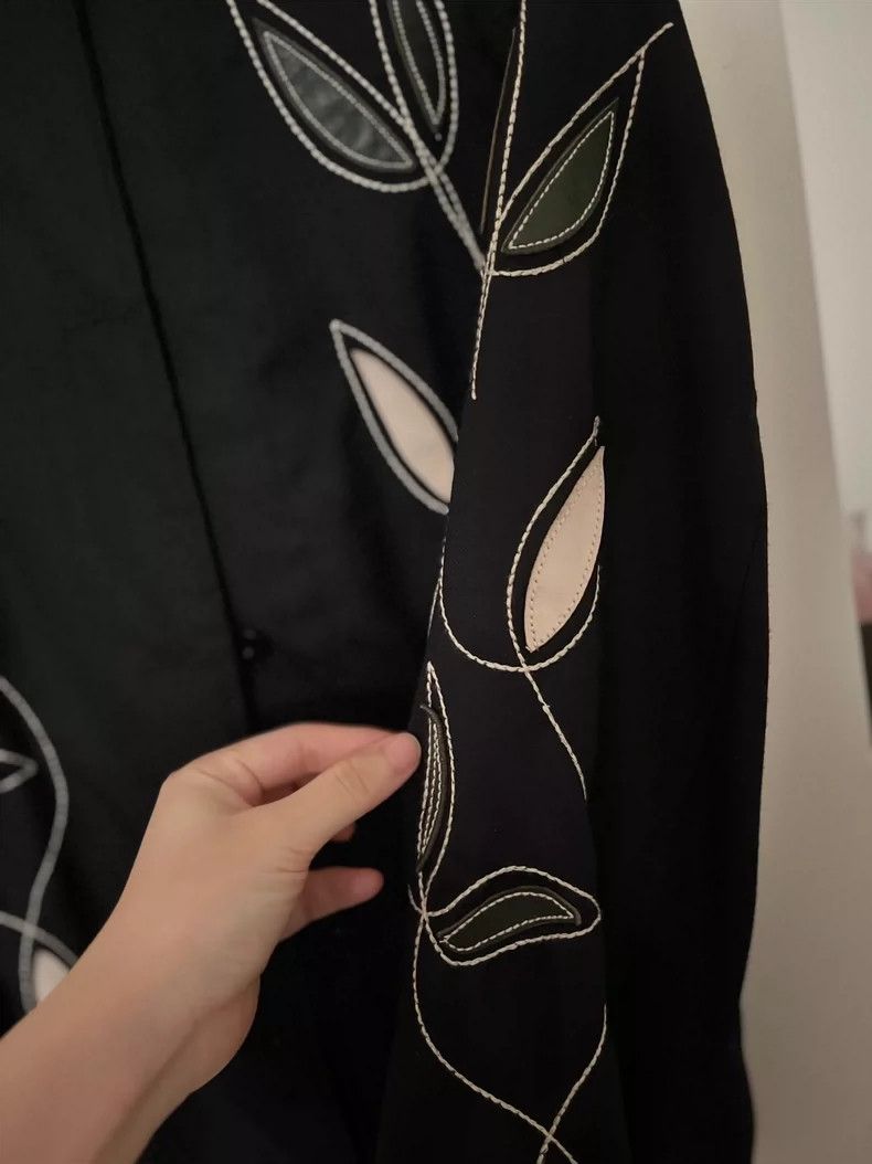Our Legacy Our Legacy size32 Embroidered leather patchwork thin coat Size US XXS / EU 40 - 7 Thumbnail