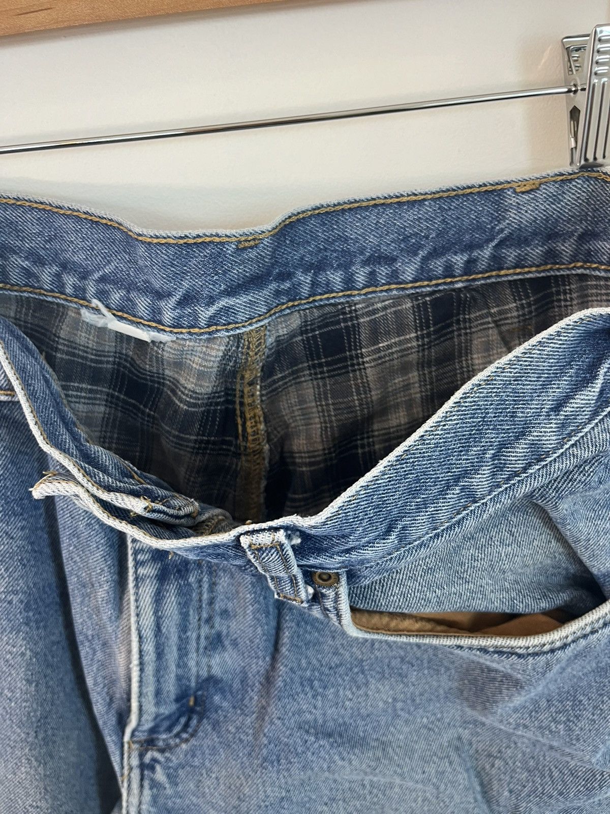 Carhartt Vintage Flannel Lined Distressed Faded Jeans Size US 34 / EU 50 - 4 Thumbnail