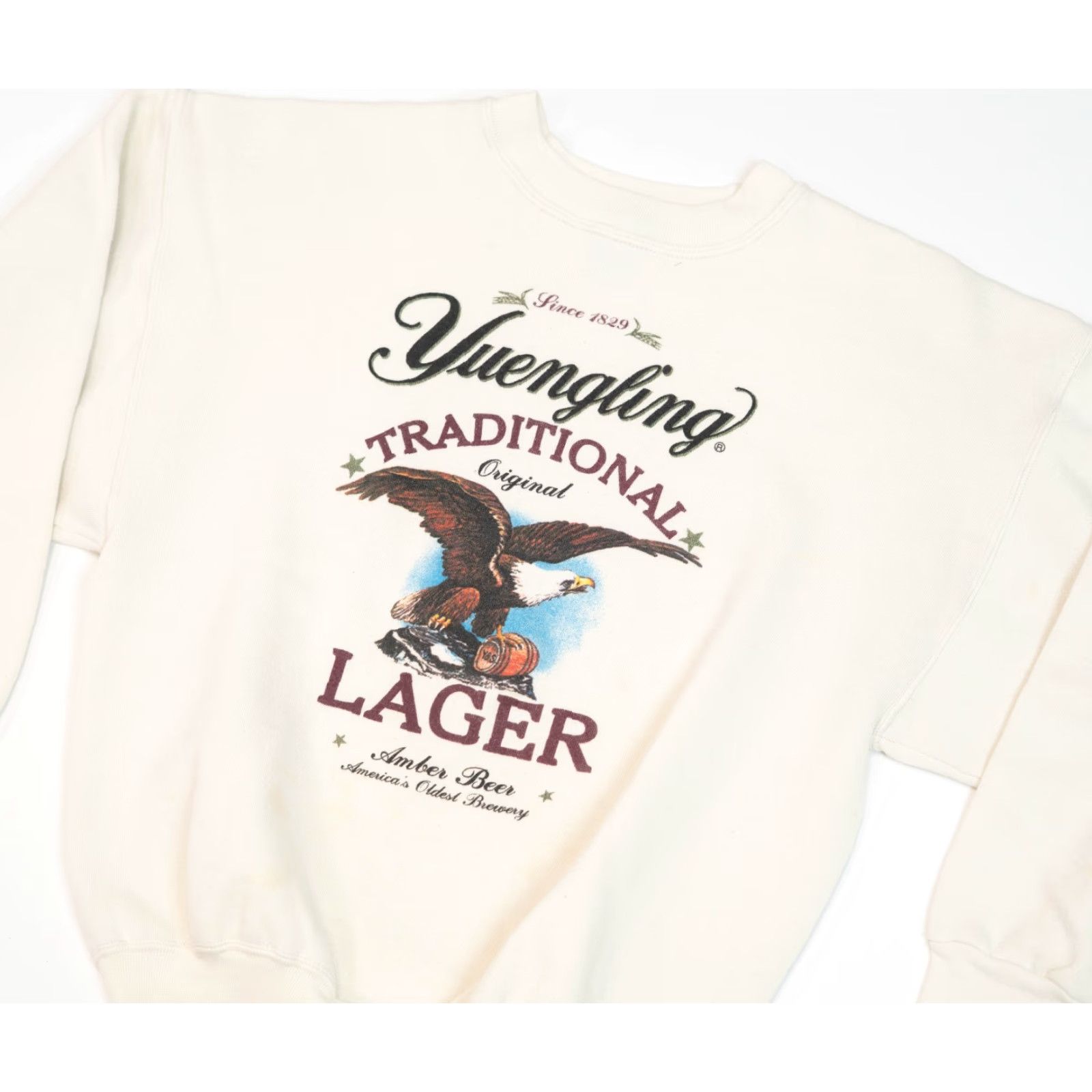 Vintage VINTAGE Yuengling Beer Brewery Eagle Crewneck Sweatshirt White Size Large Size US L / EU 52-54 / 3 - 3 Thumbnail