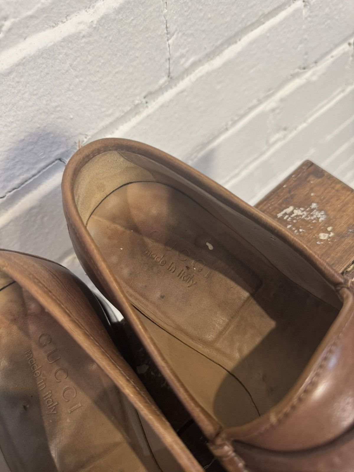 Gucci Gucci Classic Brown Leather Horsebit Loafers Size US 8 / EU 41 - 6 Thumbnail