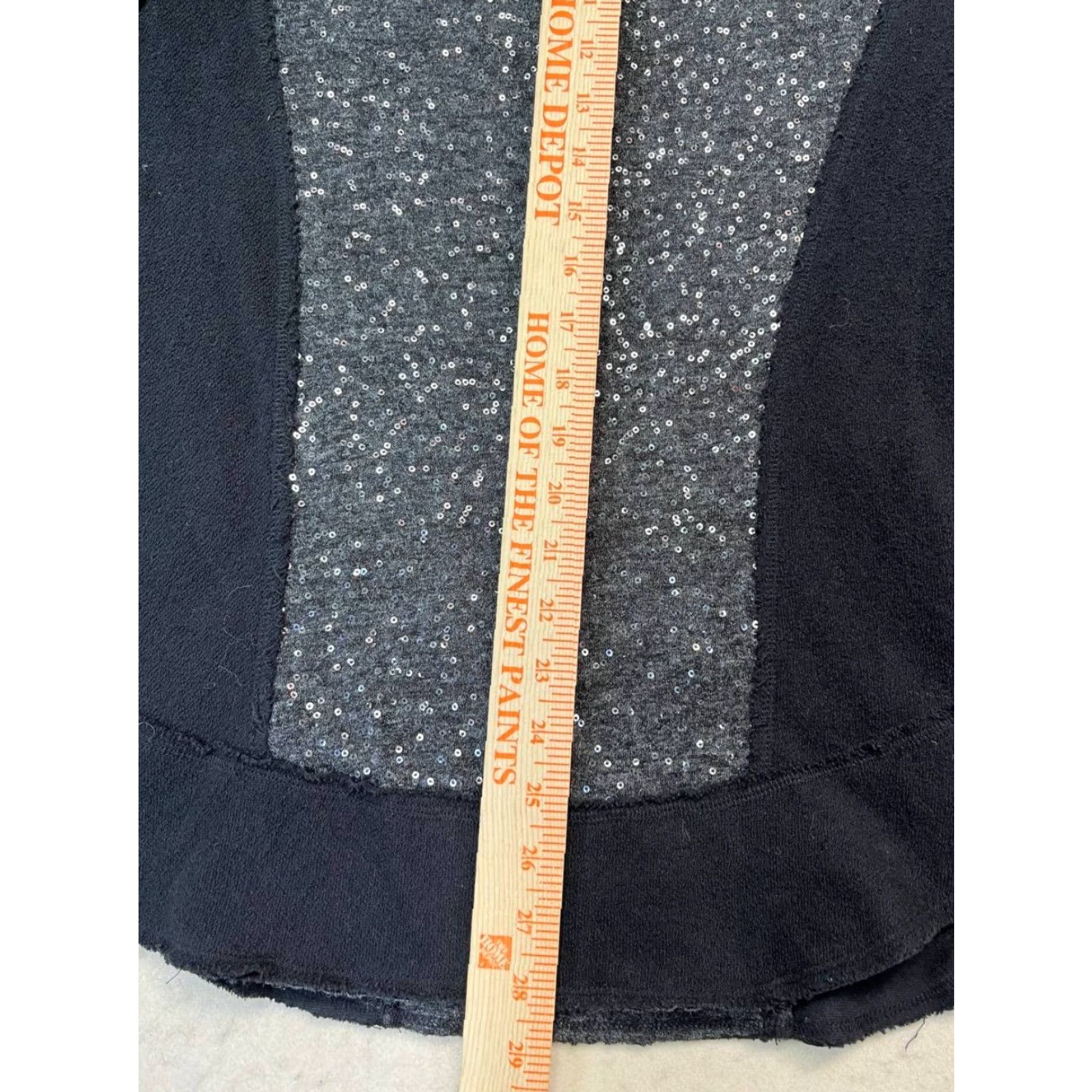 Free People Free People Hoodie Sweater Women M Black Knit Sequin Hooded Pullover Casual Modern 90s Hipster Holidays Size M / US 6-8 / IT 42-44 - 4 Thumbnail