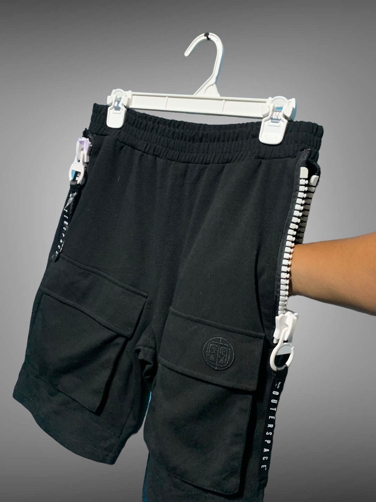 Japanese Brand Outerspace multipocket big zip shorts like Rickowens drkshdw Size US 32 / EU 48 - 3 Thumbnail