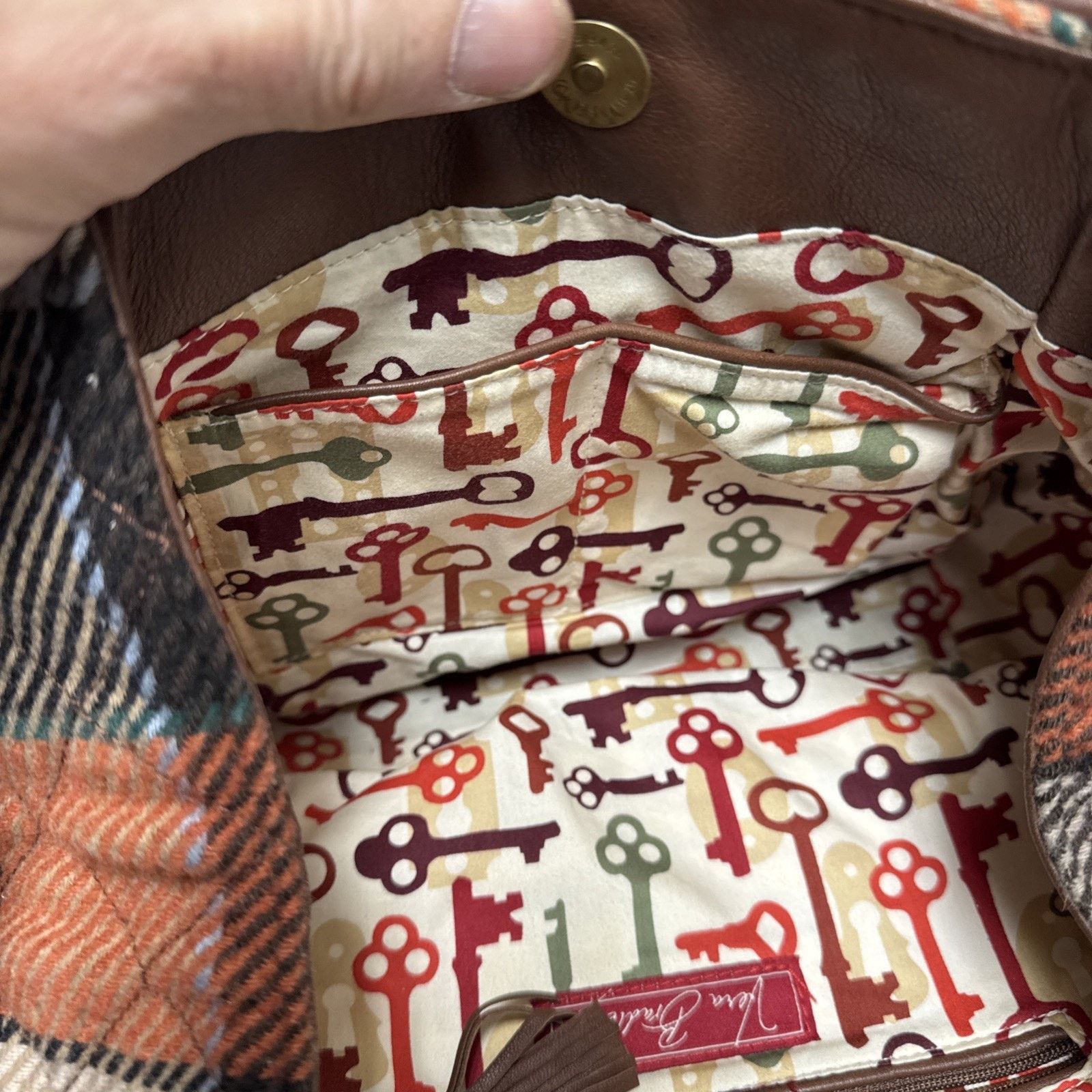 Vera Bradley Vera Bradley Purse Quilted Wool Leather Boho Retro Y2K Size ONE SIZE - 14 Thumbnail