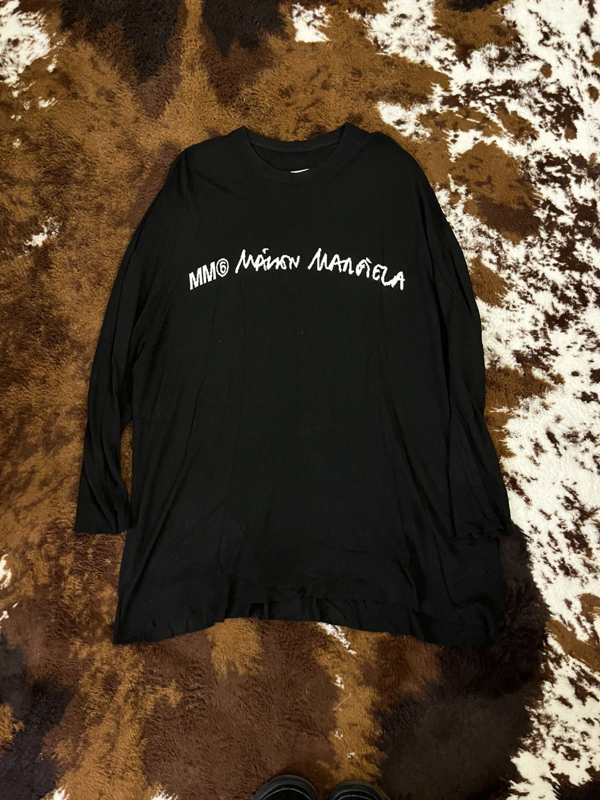 Maison Margiela MM6 Maison Margiela Black Logo Sweater knitwear Size M / US 6-8 / IT 42-44 - 4 Thumbnail