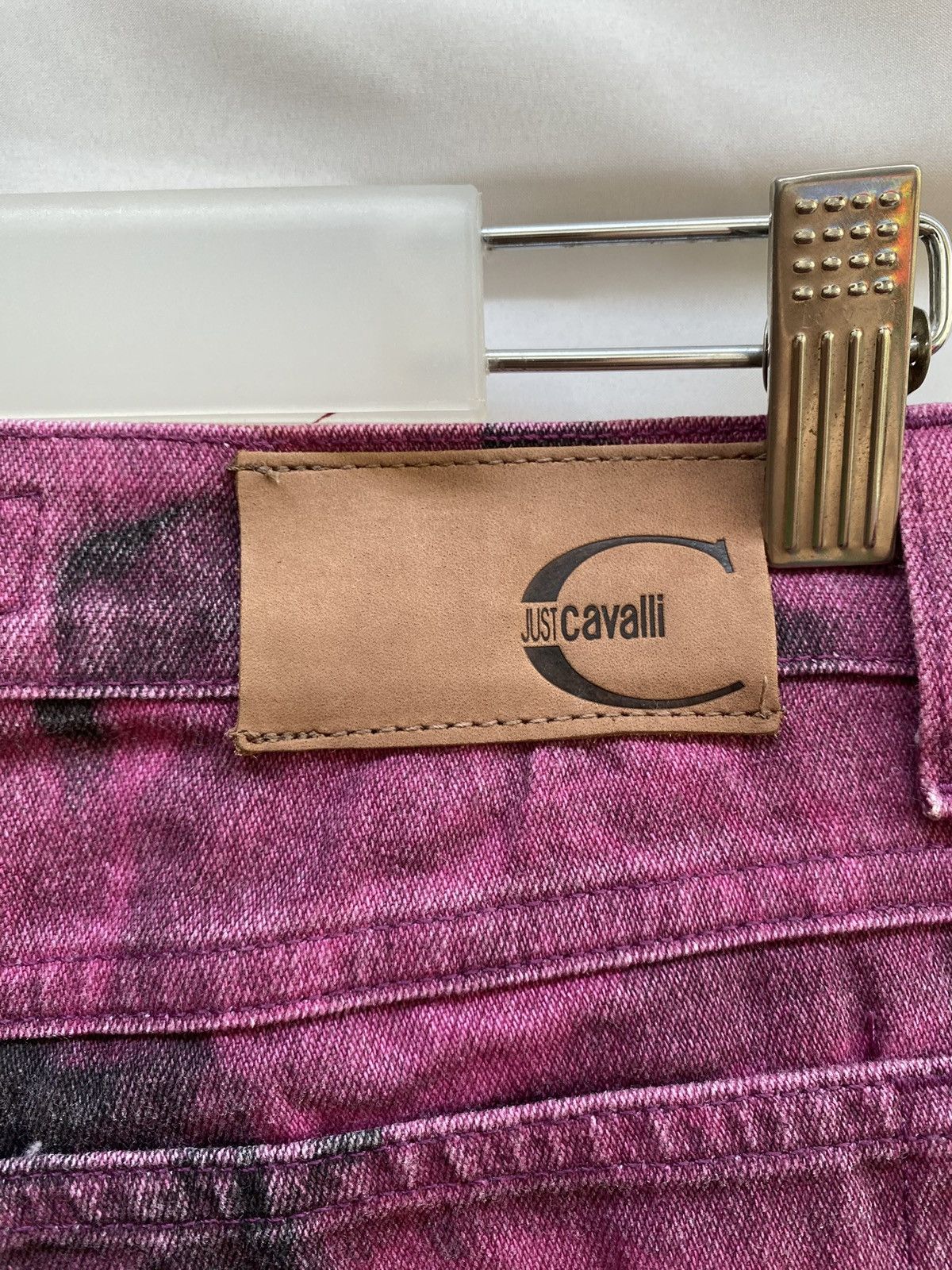 Just Cavalli Vintage JustCavalli Nocturnal Rose Blossom Bootcut Pants Size US 32 / EU 48 - 18 Thumbnail