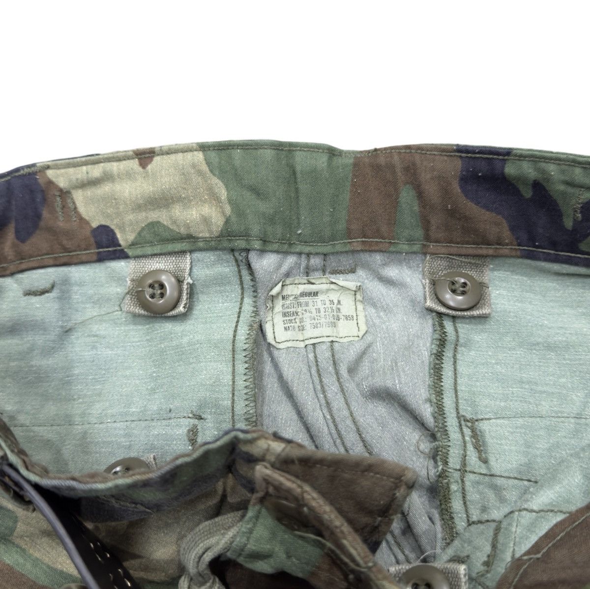 vintage original 107 camouflage bondage baggy cargo pants