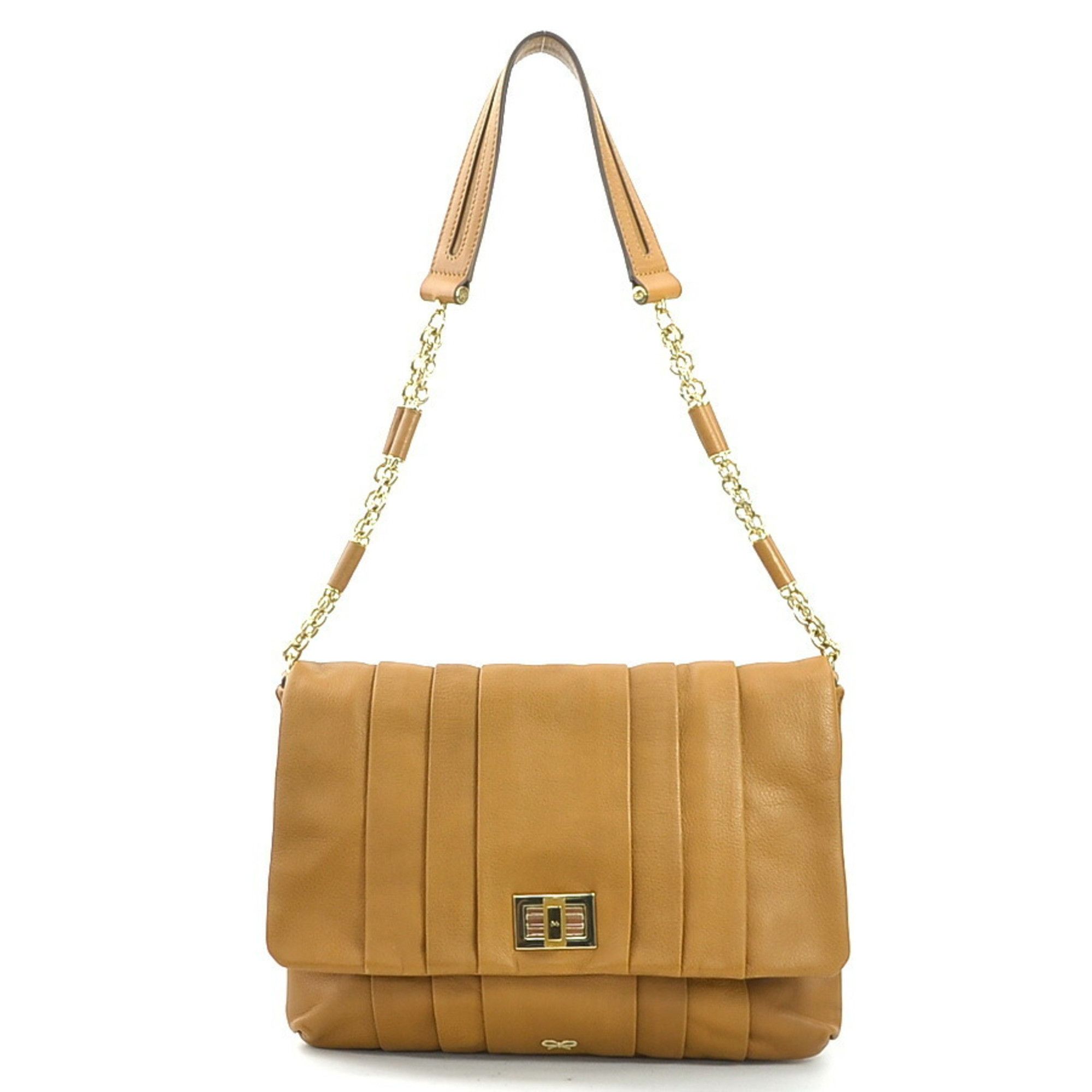 Anya Hindmarch Anya Hindmarch Shoulder Bag Leather Camel Women's R10291G Size ONE SIZE - 1 Thumbnail