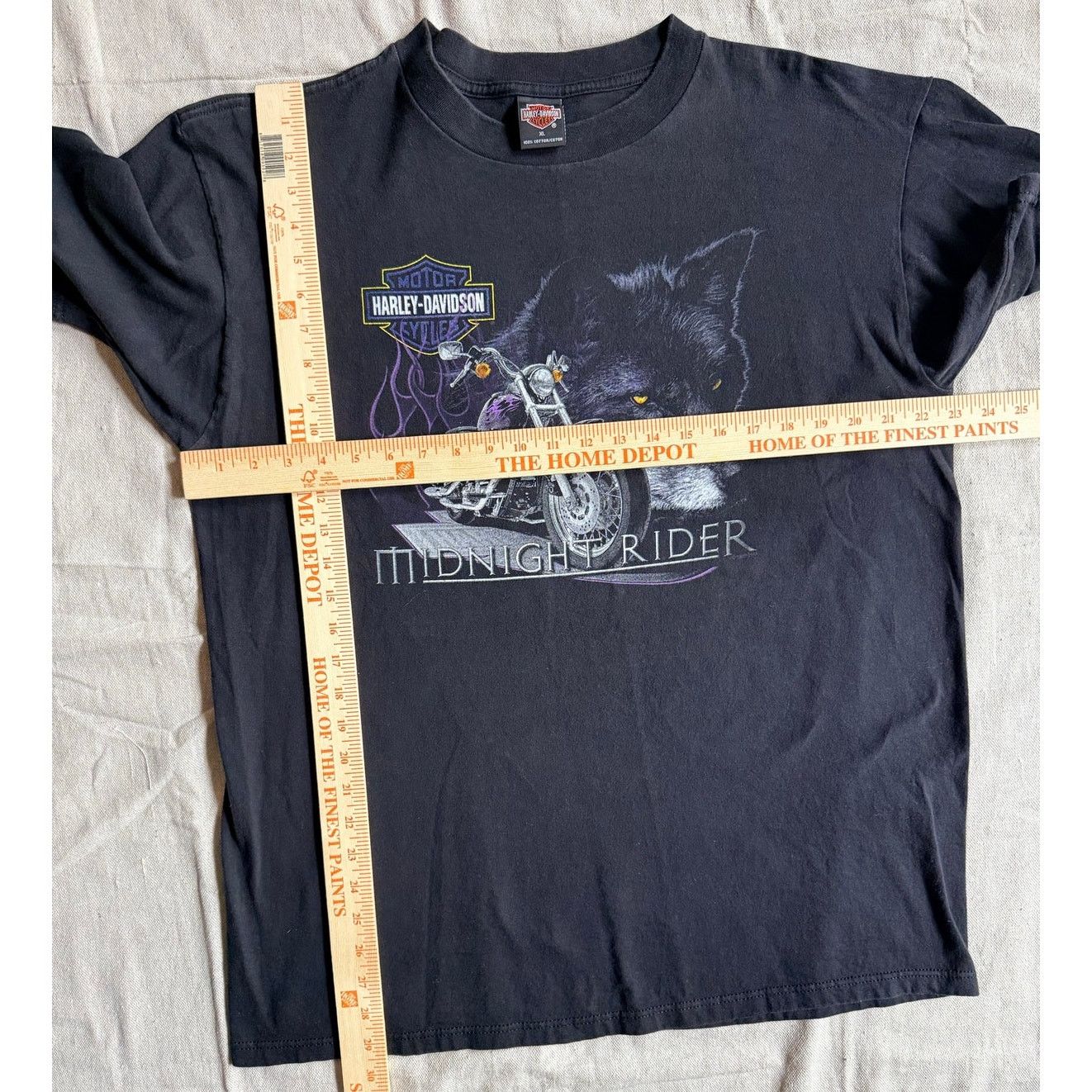 Harley Davidson Vintage Harley Davidson Midnight Rider Tee Large Made in USA Size US XL / EU 56 / 4 - 5 Thumbnail
