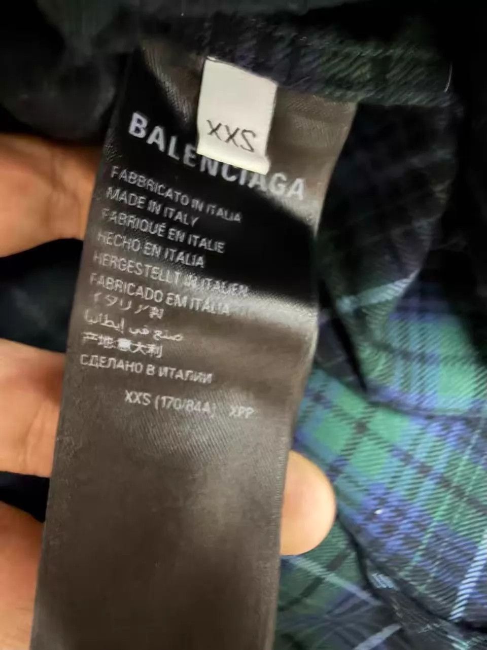Balenciaga Balenciaga Jpn Excl Phantom Check Flannel XXS Oversized Size US XXS / EU 40 - 2 Thumbnail
