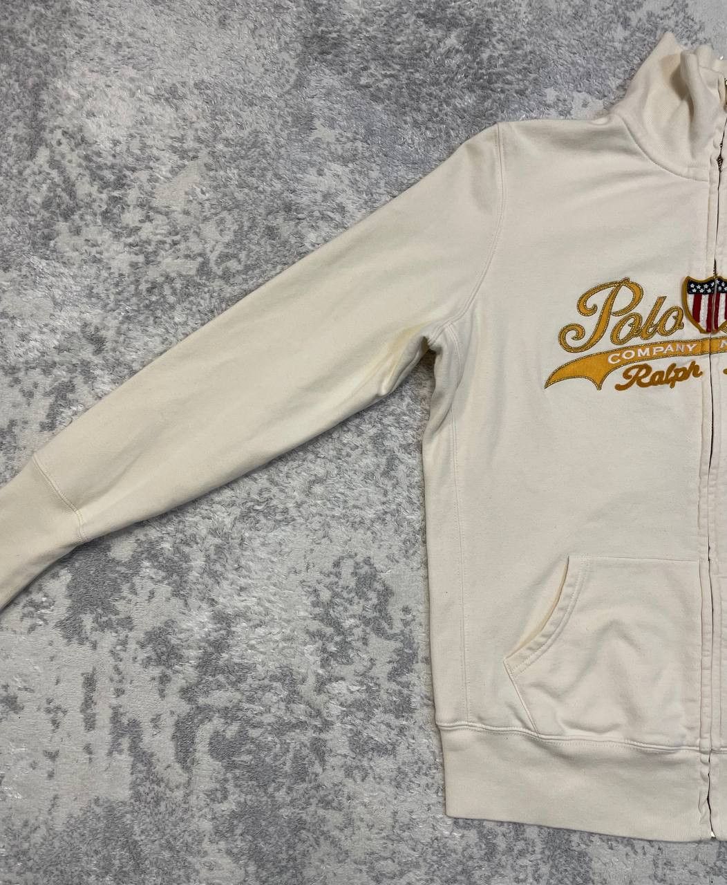 Ralph Lauren Vintage Women's zip hoodie Ralph Lauren beige Size M / US 6-8 / IT 42-44 - 4 Thumbnail