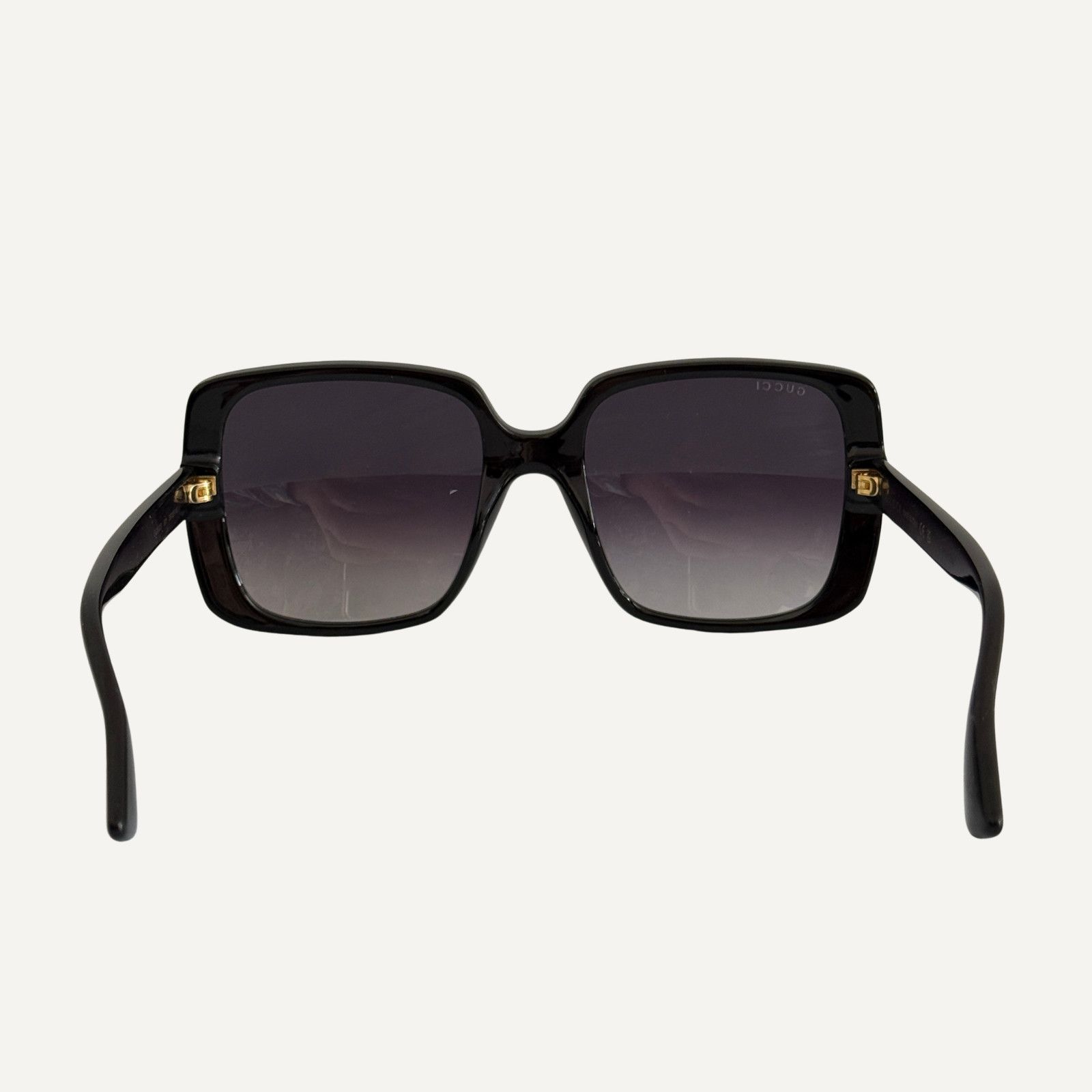 Gucci Gucci GG0632S 001 Rectangular Black Tinted Sunglasses Size ONE SIZE - 4 Thumbnail