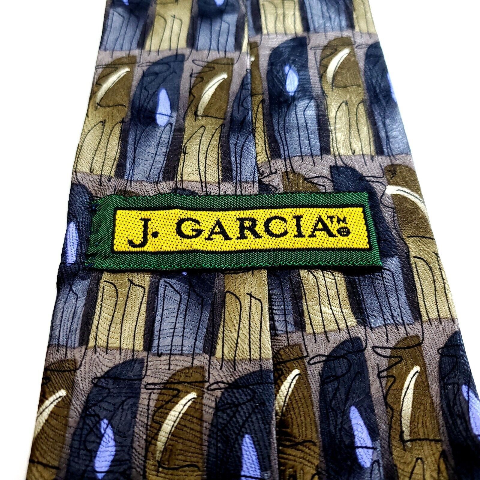Grateful Dead J Garcia Northern Lights Collection 15 Beige Blue Abstract P Size ONE SIZE - 3 Thumbnail