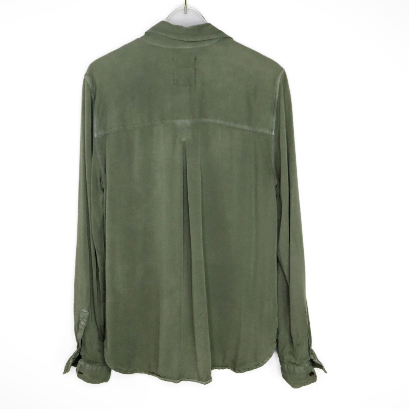 American Eagle Outfitters American Eagle Olive Green Boyfriend Button Down Shirt XS Size XS / US 0-2 / IT 36-38 - 3 Thumbnail