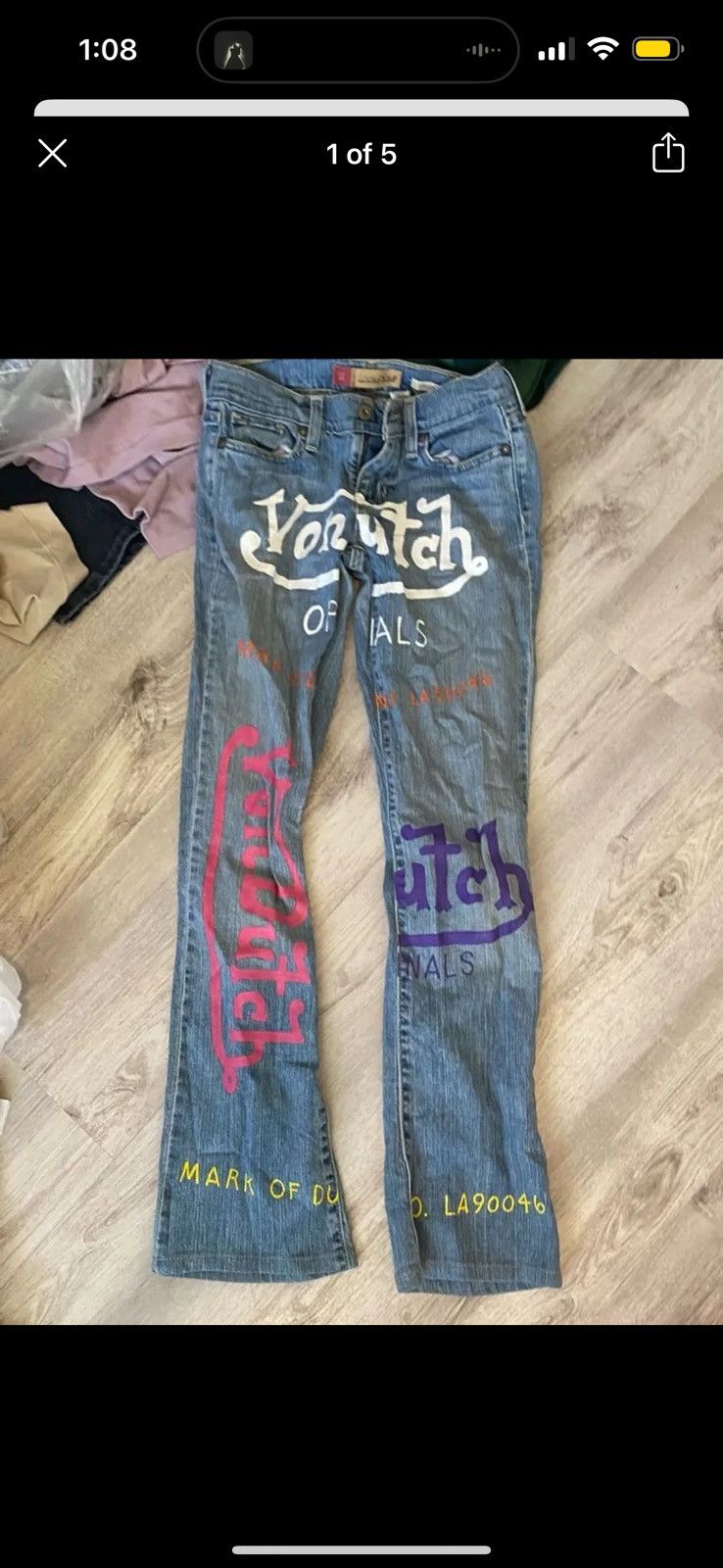 von dutch vintage hand painted jeans