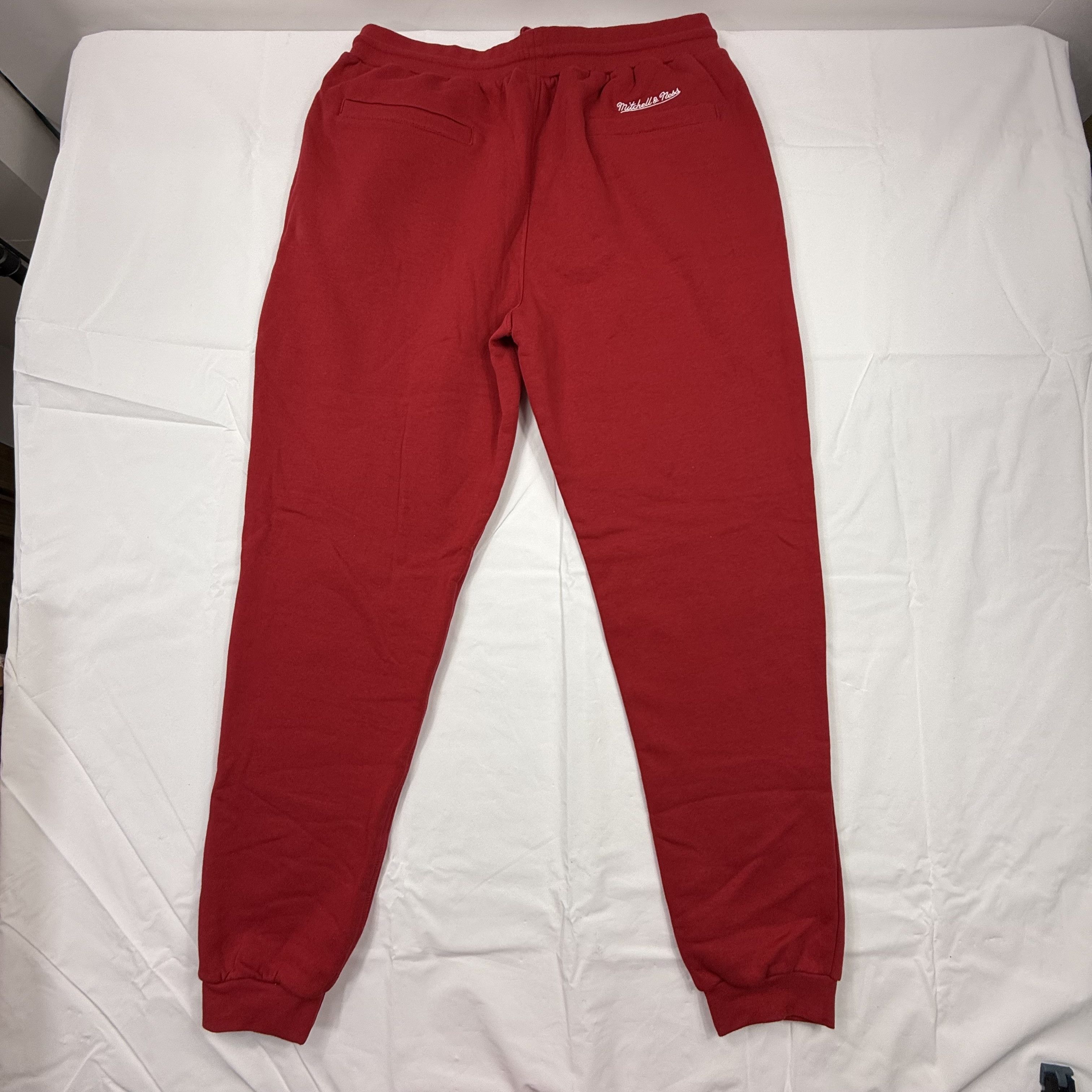 Mitchell & Ness Mitchell & Ness Mens XL Red Fleece Jogger Sweatpants Size US 40 / EU 56 - 8 Thumbnail