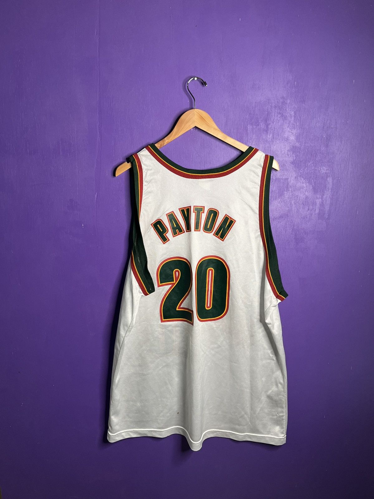 Champion × NBA × Vintage Vintage 90s Champion SuperSonics Gary Payton jersey Size US XL / EU 56 / 4 - 2 Thumbnail