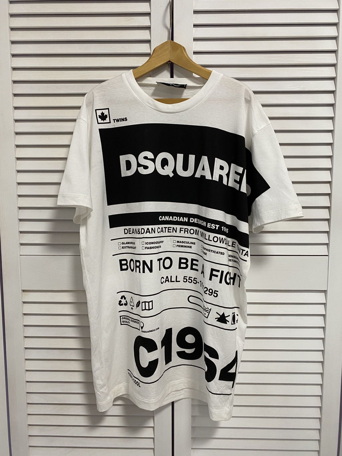 Dsquared2 T-Shirt Dsquared2 BORN TO BE A FIGHT Size US M / EU 48-50 / 2 - 2 Thumbnail