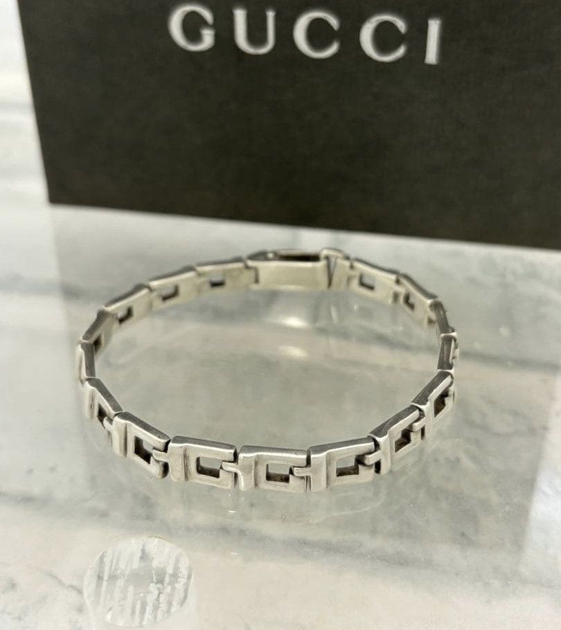 Gucci GUCCI Tom Ford 925 Silver G Logo Wrist Bracelet Chain Demna Size ONE SIZE - 1 Thumbnail