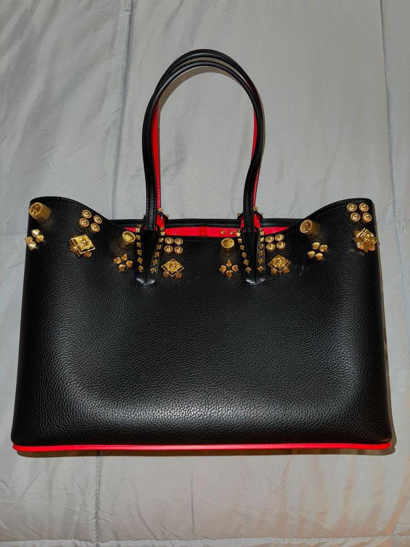 Christian Louboutin Calfskin Tote Bag in Black Size ONE SIZE - 2 Thumbnail