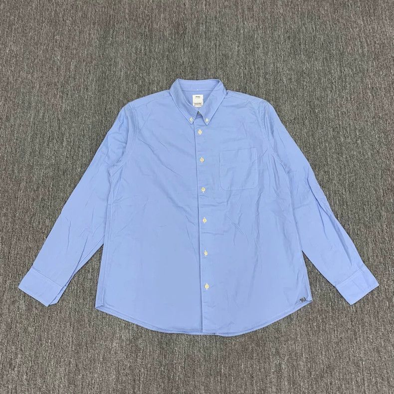 Visvim Visvim Long Sleeve Blue Shirt Size 3- DMC Size US M / EU 48-50 / 2 - 1 Thumbnail