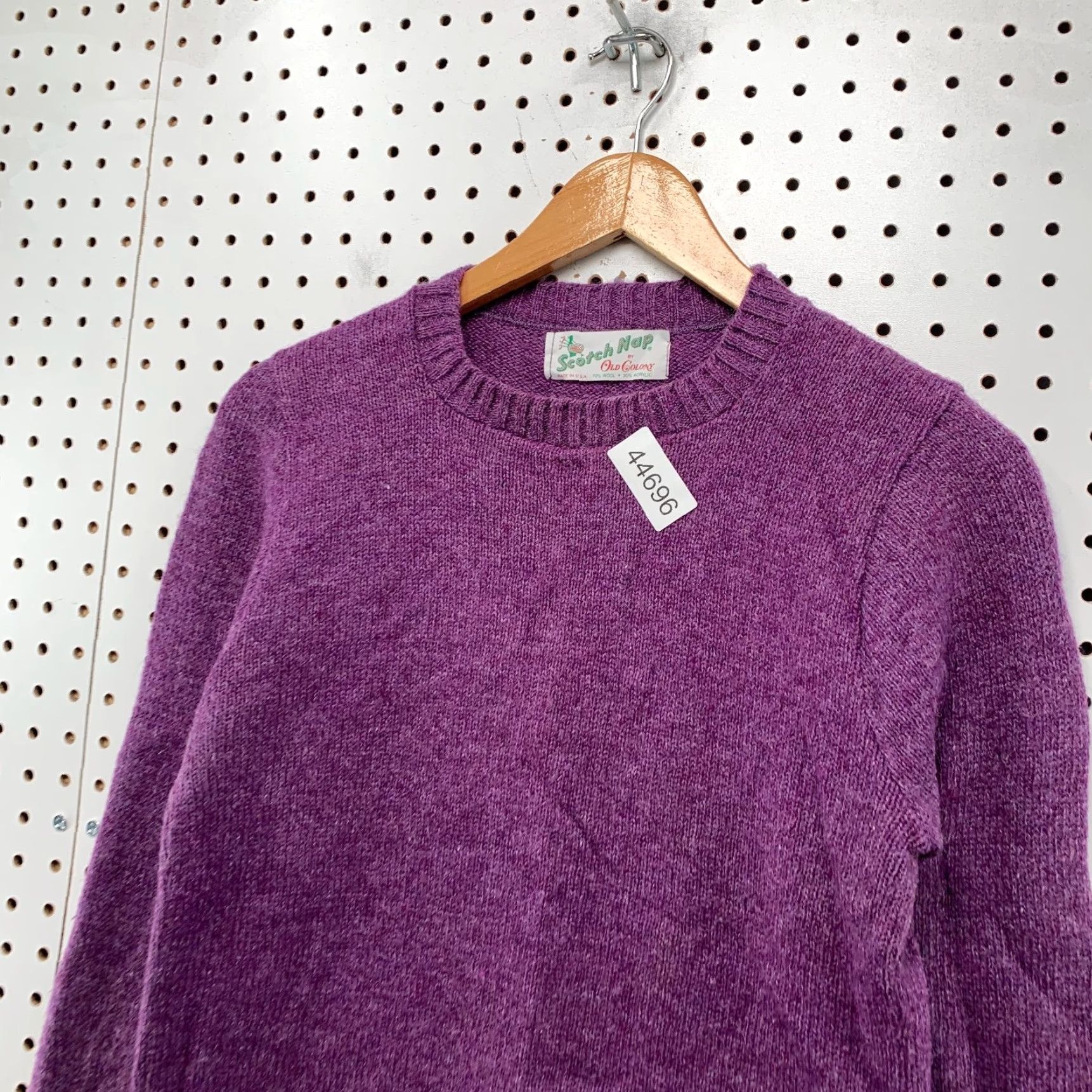 Vintage Vintage Scotch Nap Wool Pullover Sweater Womens Medium Purple Old Colony USA 60s Size M / US 6-8 / IT 42-44 - 4 Thumbnail