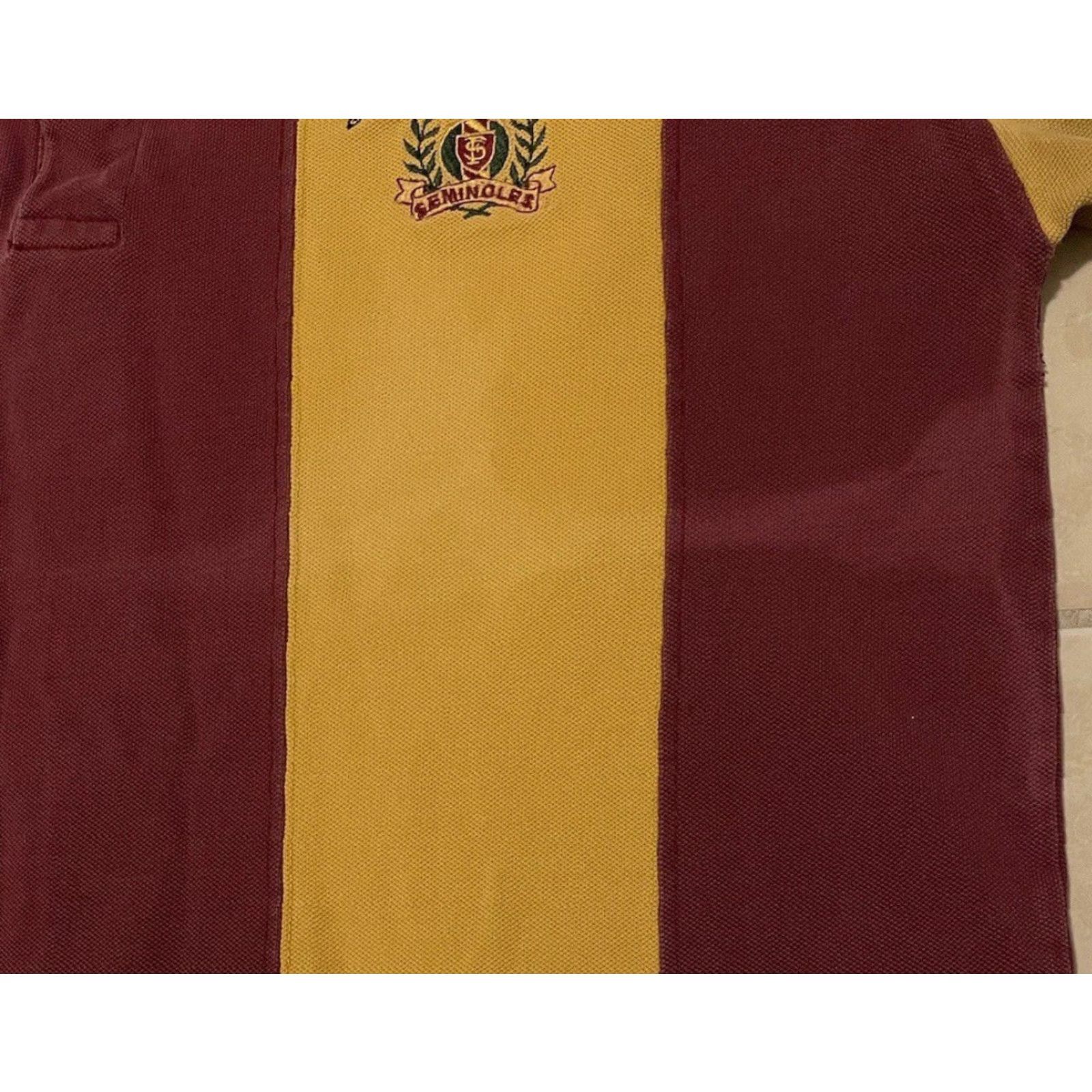Vintage VINTAGE Florida State University Shirt L Yellow 90s Grunge College Seminoles Polo Short Sleeve Mens Size US L / EU 52-54 / 3 - 5 Thumbnail