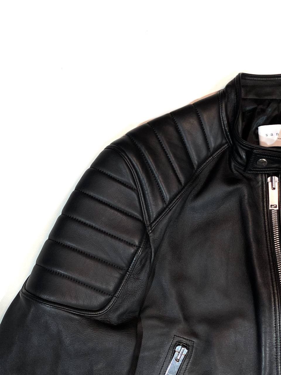 Sandro Sandro Paris Men Leather Jacket Black Biker Motorcycle Rac Size US M / EU 48-50 / 2 - 11 Thumbnail