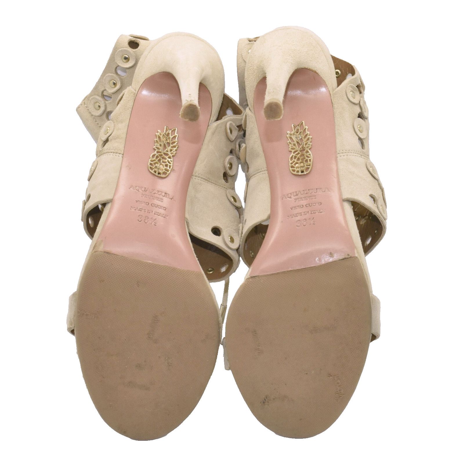 Aquazzura AQUAZZURA Suede Studded Vamp Straps Lace Up Sandal Heel 38.5 Size US 8.5 / IT 38.5 - 5 Thumbnail