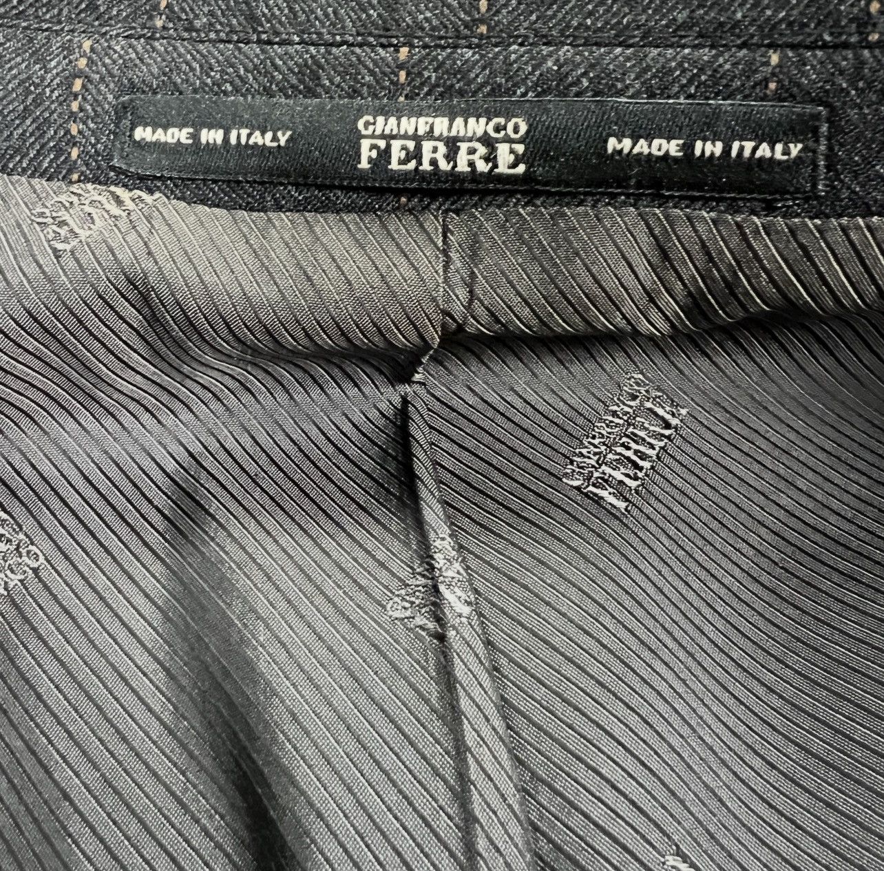 Gianfranco Ferre Gianfranco Ferré Men’s 2-Piece Suit Charcoal Pinstripe Wool Size 46R - 7 Thumbnail