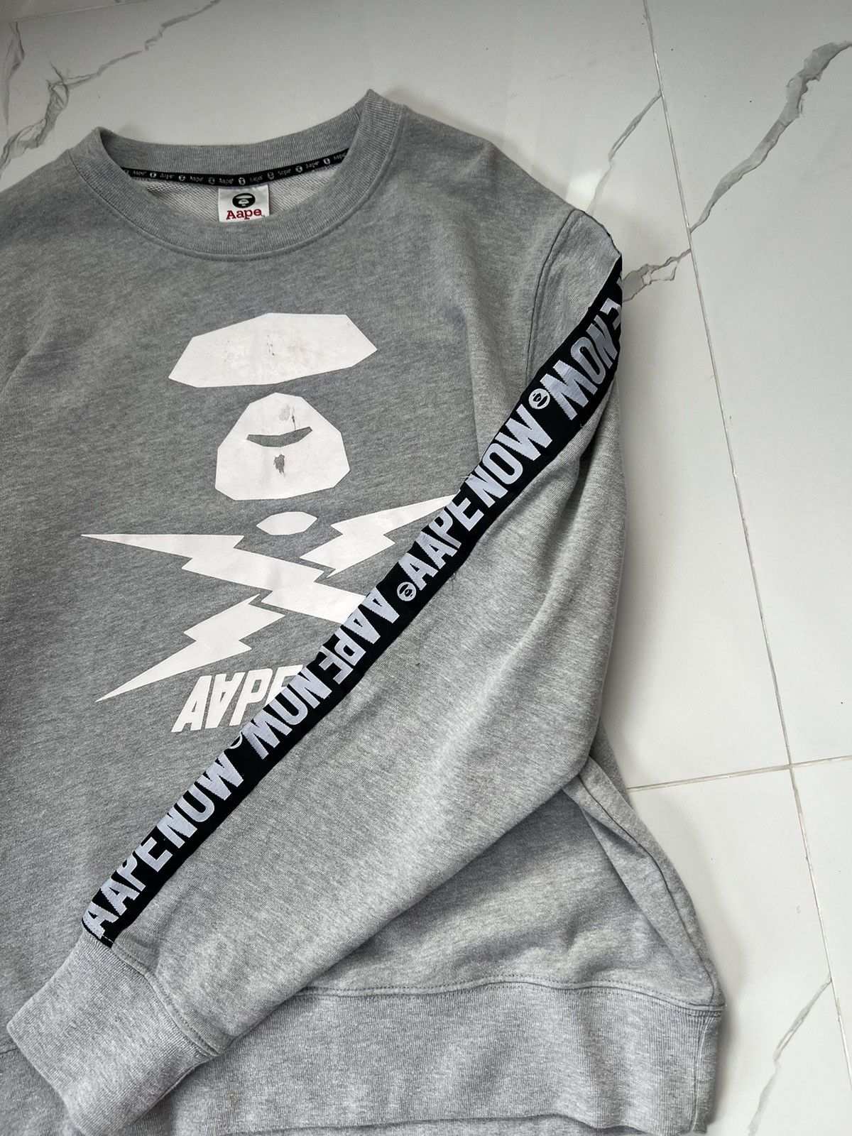 Aape × Vintage AAPE NOW BY BATHING APE RETRO Y2K CREWNECK BIG LOGO LAMPAS Size US XL / EU 56 / 4 - 5 Thumbnail