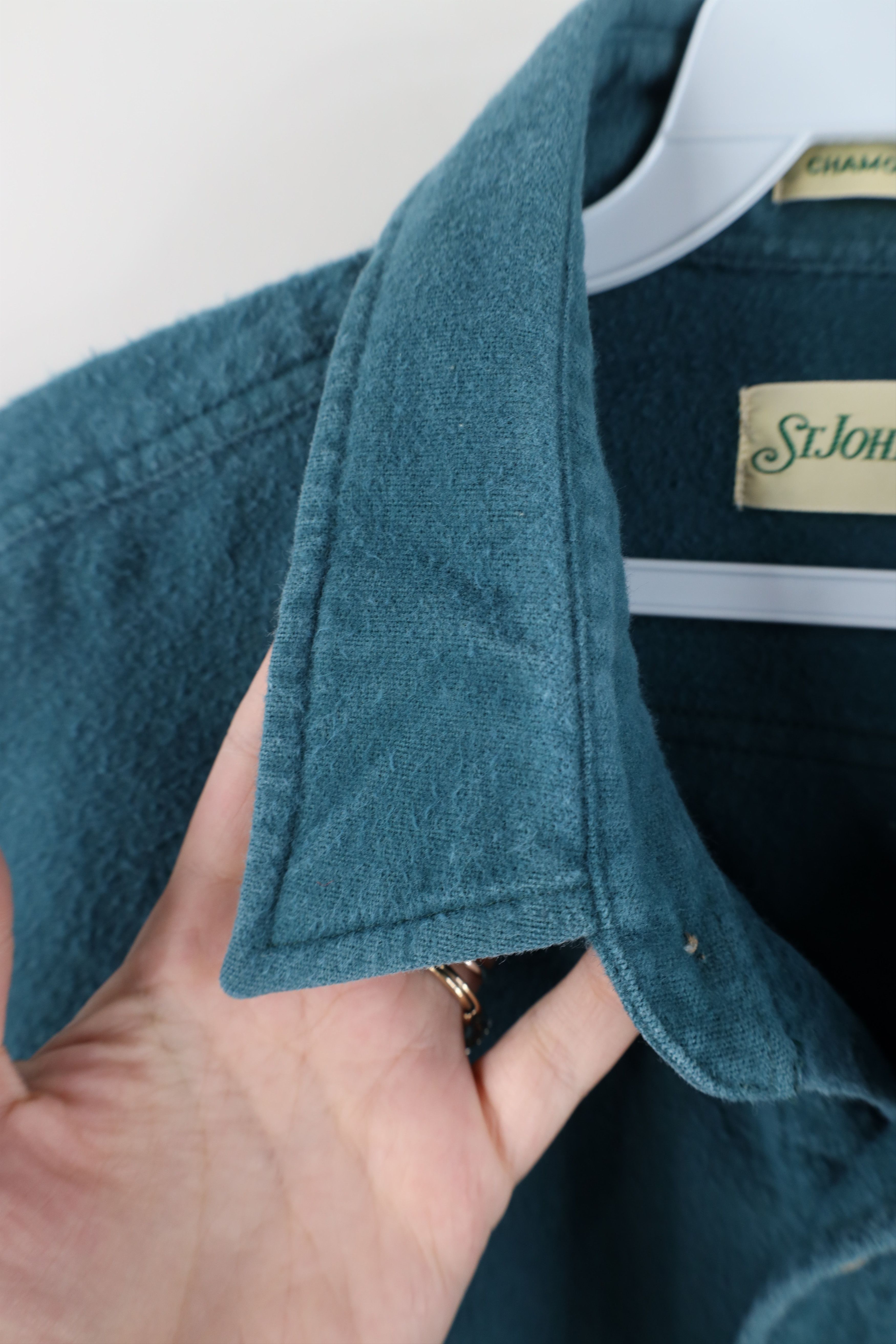 Vintage Vintage 90s Streetwear Cloth Collared Button Shirt Green Size US XL / EU 56 / 4 - 8 Thumbnail