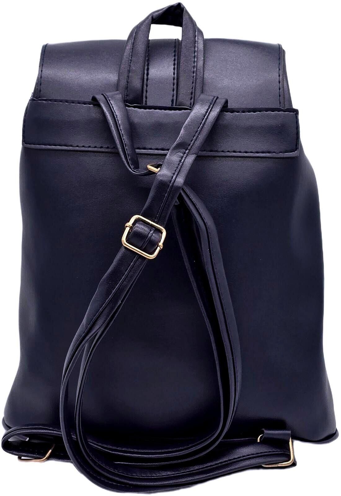 Genetic Manipulation Shinichiro Kuriya Classic Dark Blue Faux Leather Backpack with Buckle Closure Size ONE SIZE - 2 Thumbnail
