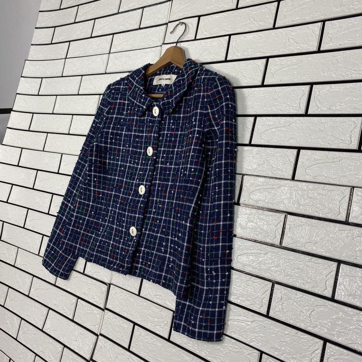 Pierre Cardin 📌Vintage Tweed Jacket Button Pierre Cardin Size M / US 6-8 / IT 42-44 - 3 Thumbnail