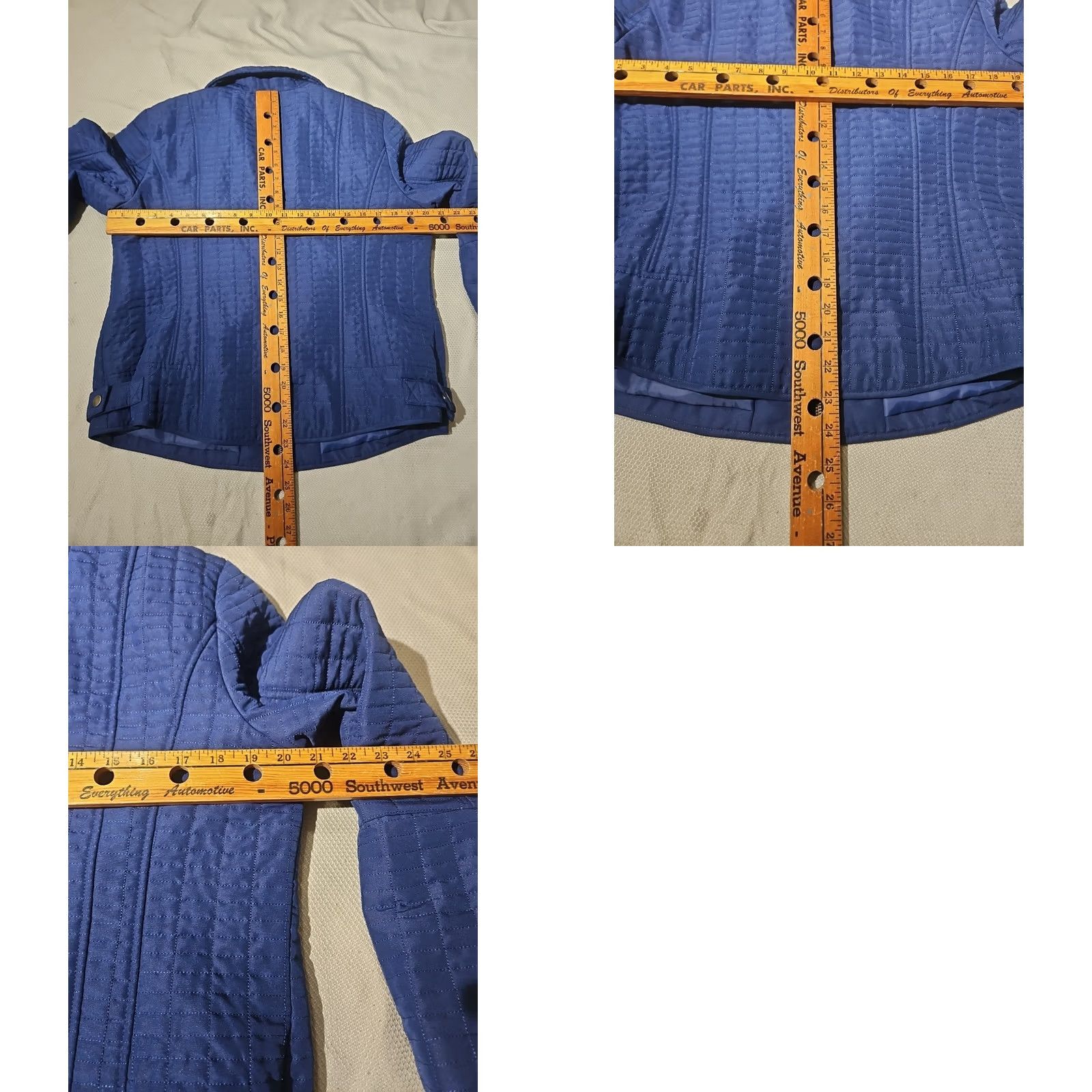 Vintage Chicos Jacket Womens Sz 2 Blue Quilted Full Zip Pocket Casual Outdoor Size XS / US 0-2 / IT 36-38 - 9 Thumbnail