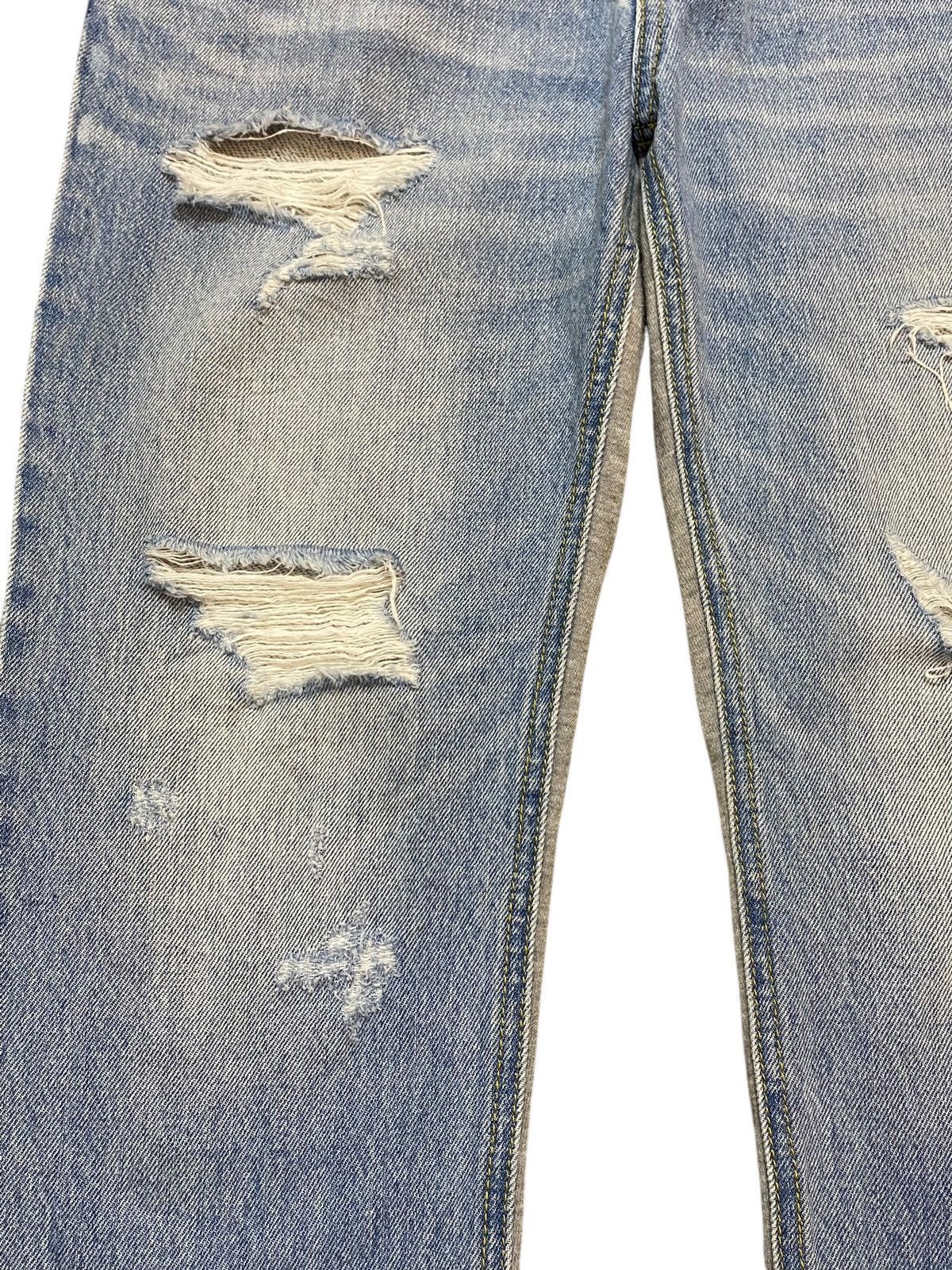 Japanese Brand Vintage Custom Rodeo Crowns Ripped Half Jean Half Pants Size US 30 / EU 46 - 5 Thumbnail