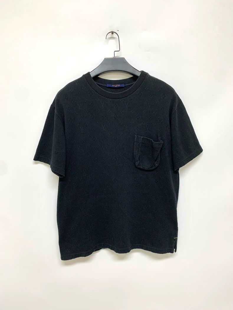 Louis Vuitton Louis Vuitton Black full print short sleeve Size US XL / EU 56 / 4 - 1 Thumbnail