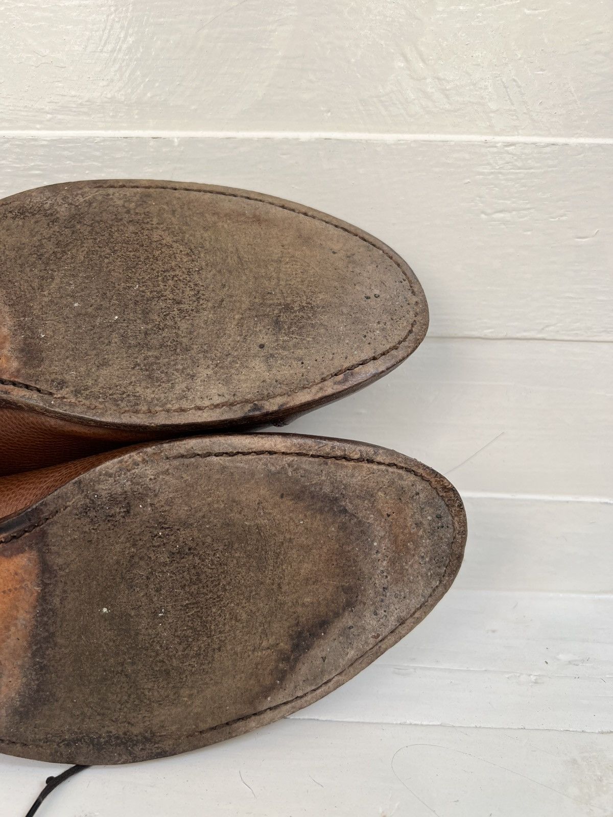 Allen Edmonds Allen Edmonds Park Avenue Brown Pebbled Leather Oxford Shoes Size US 9.5 / EU 42-43 - 17 Thumbnail